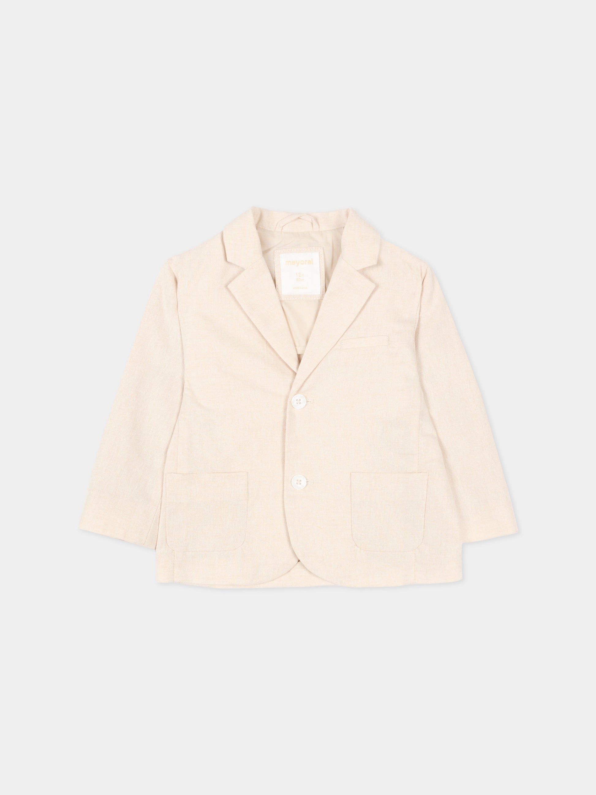 Giacca beige per neonato,Mayoral,1404 027