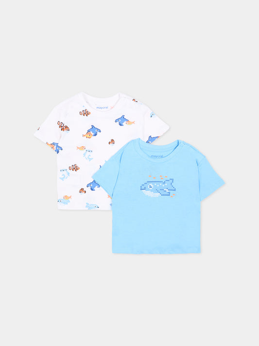 T-Shirt multicolor per neonato con pesci,Mayoral,1012 014