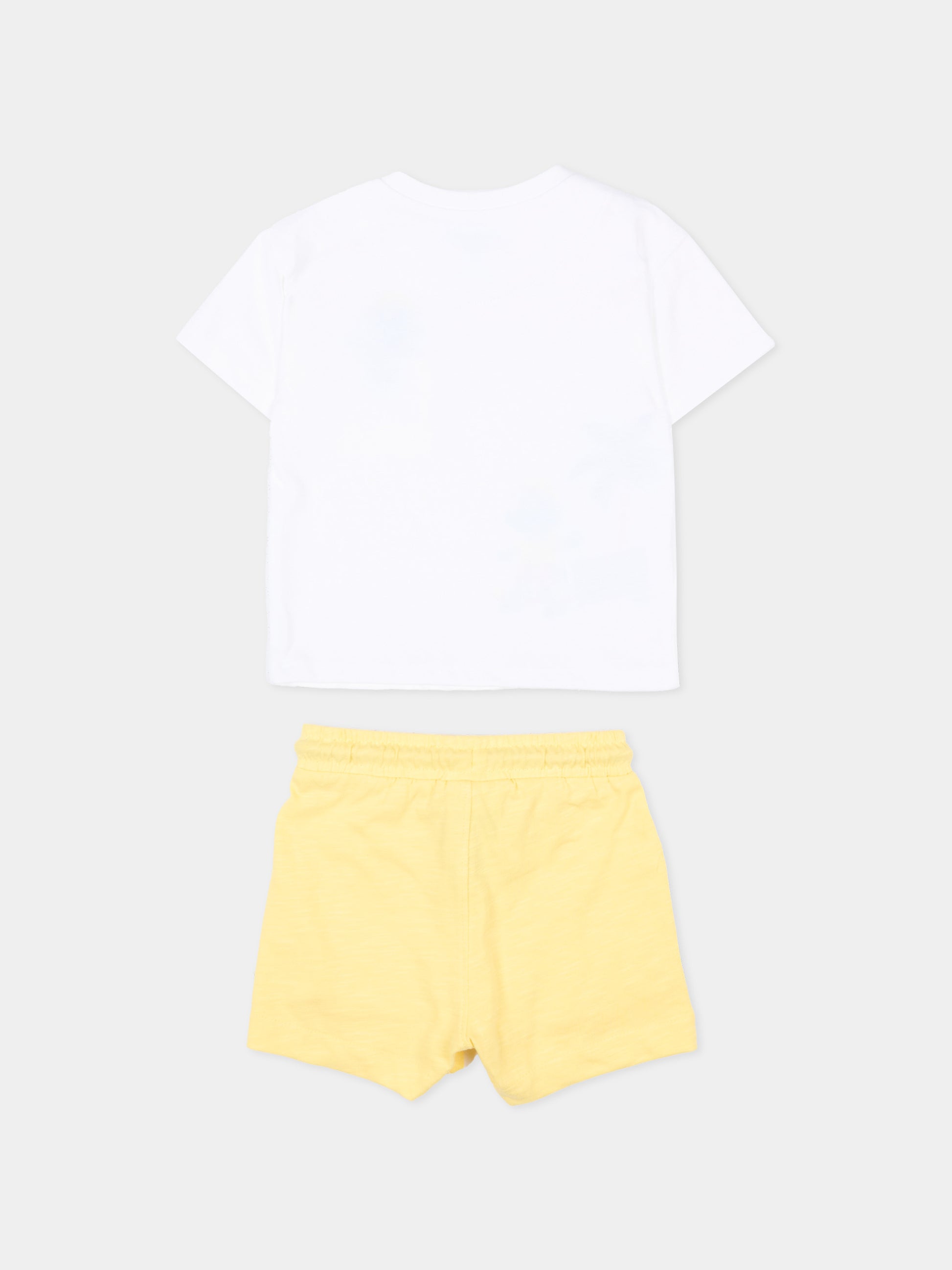 Completo sportivo giallo per neonato con dinosauro,Mayoral,1672 053