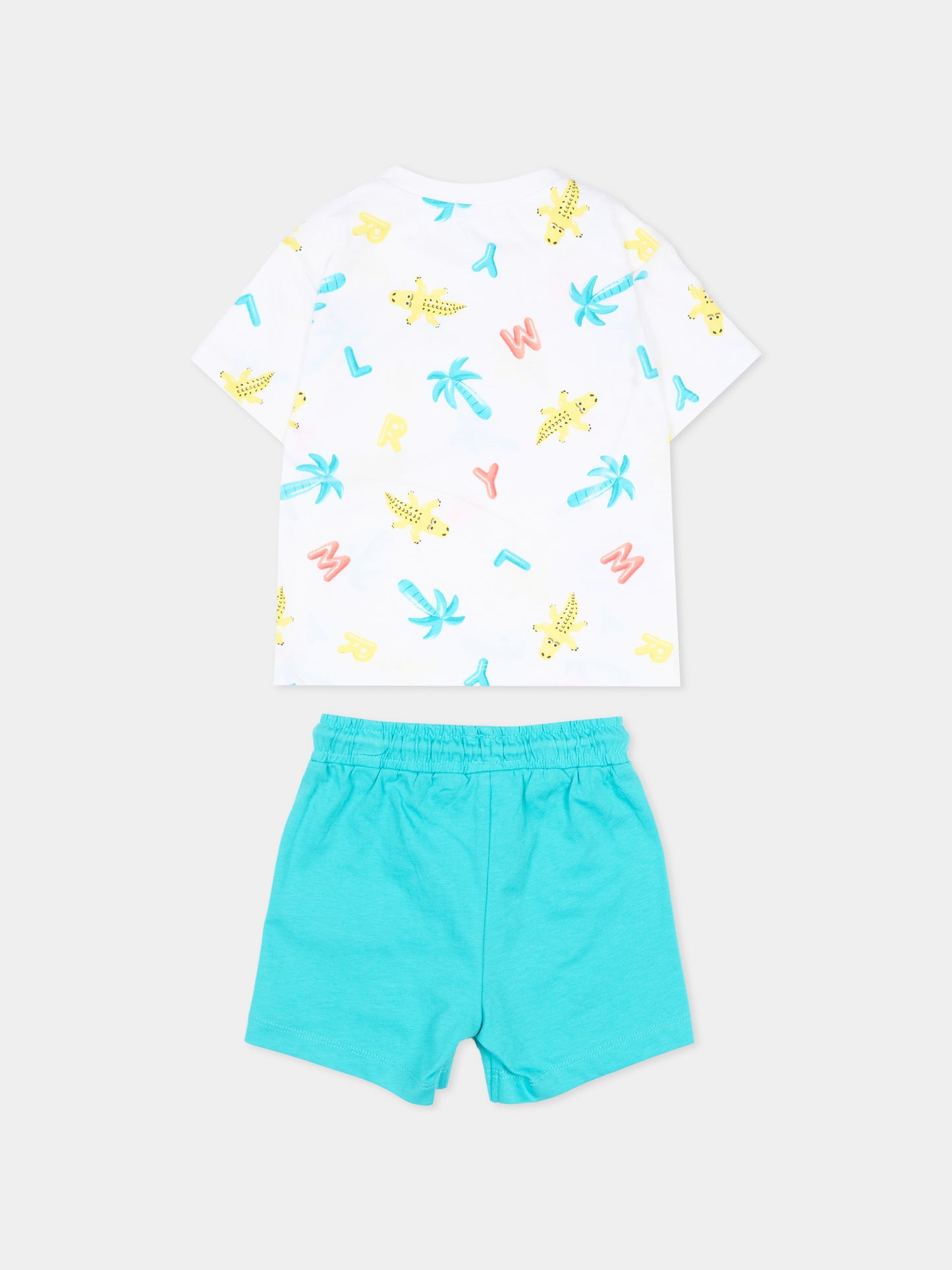 Completo sportivo turchese per neonato con stampe,Mayoral,1673 057