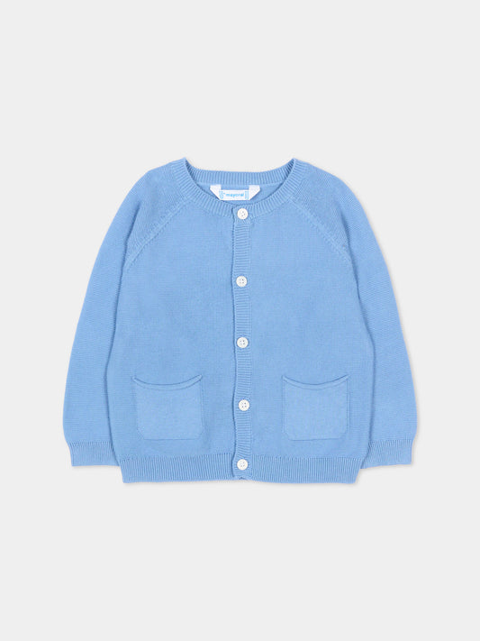 Cardigan azzurro per neonato,Mayoral,1311 079