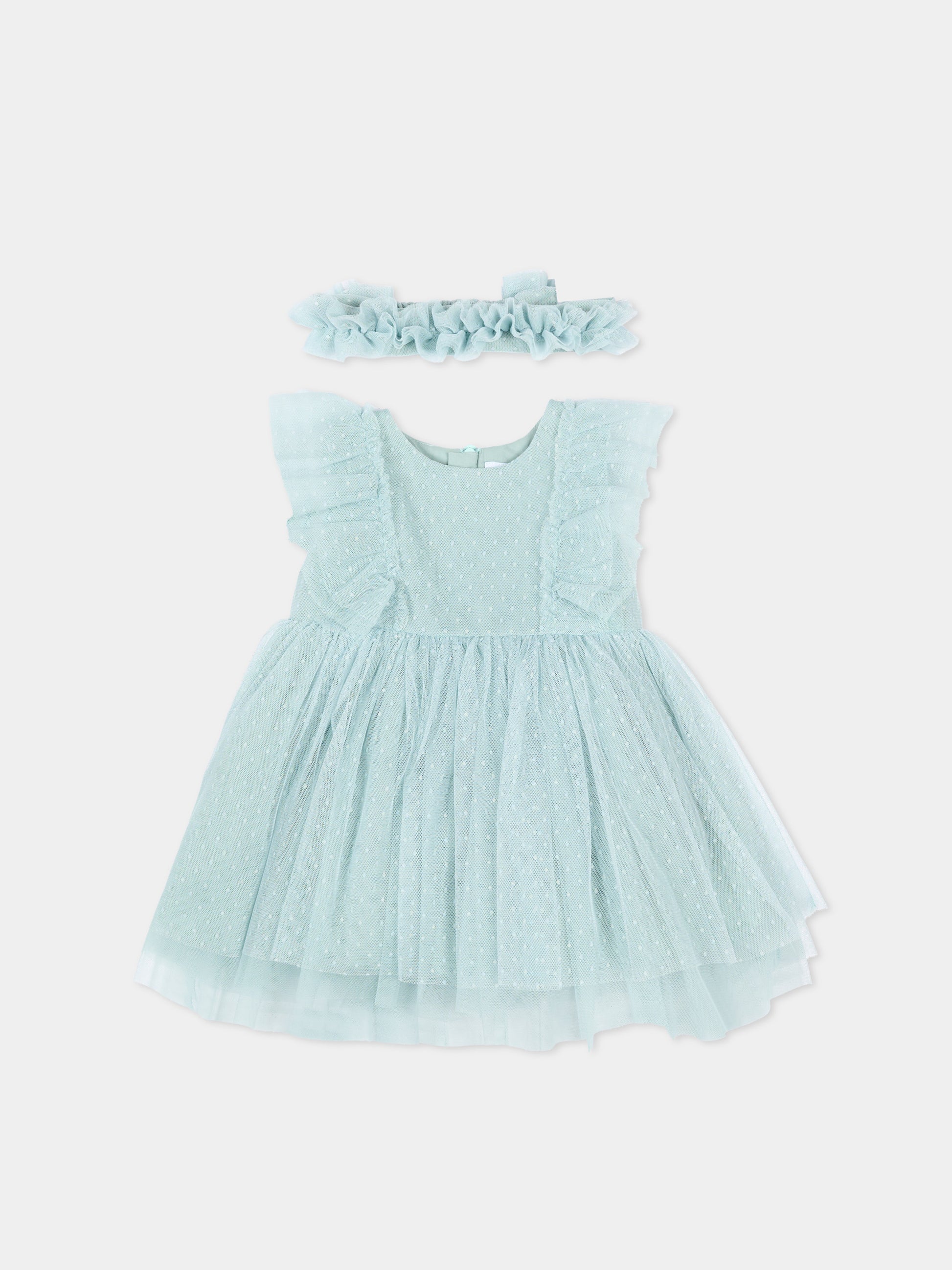 Abito elegante verde per neonata,Mayoral,1905 046