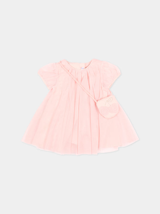 Abito rosa per neonata con borsetta,Mayoral,1917 046