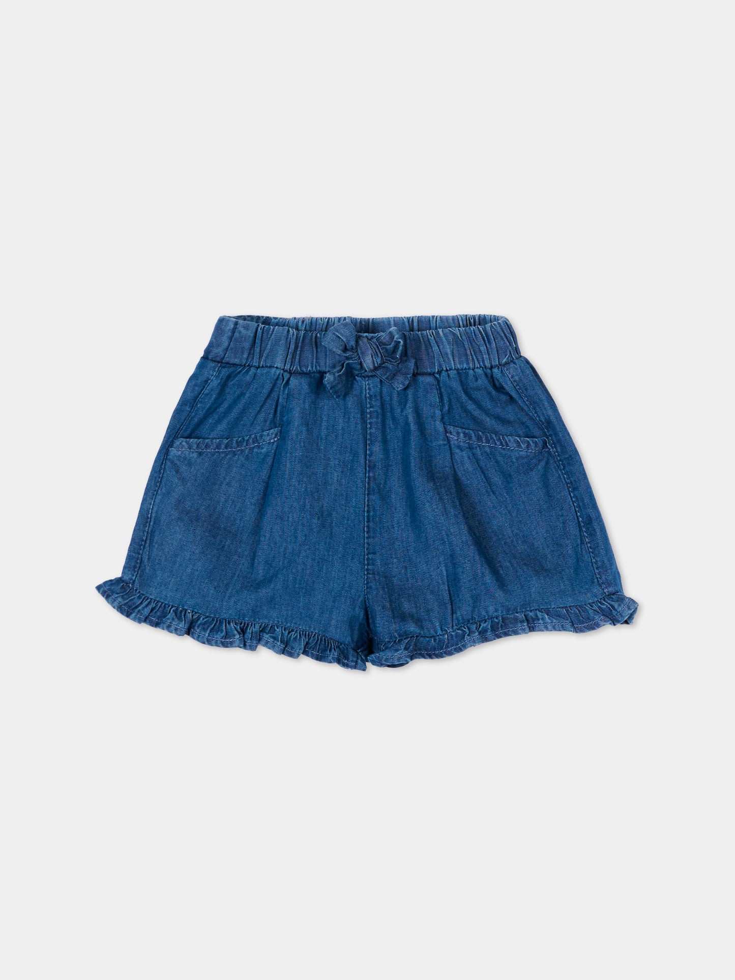 Shorts denim per neonata con ruches,Mayoral,1203 045