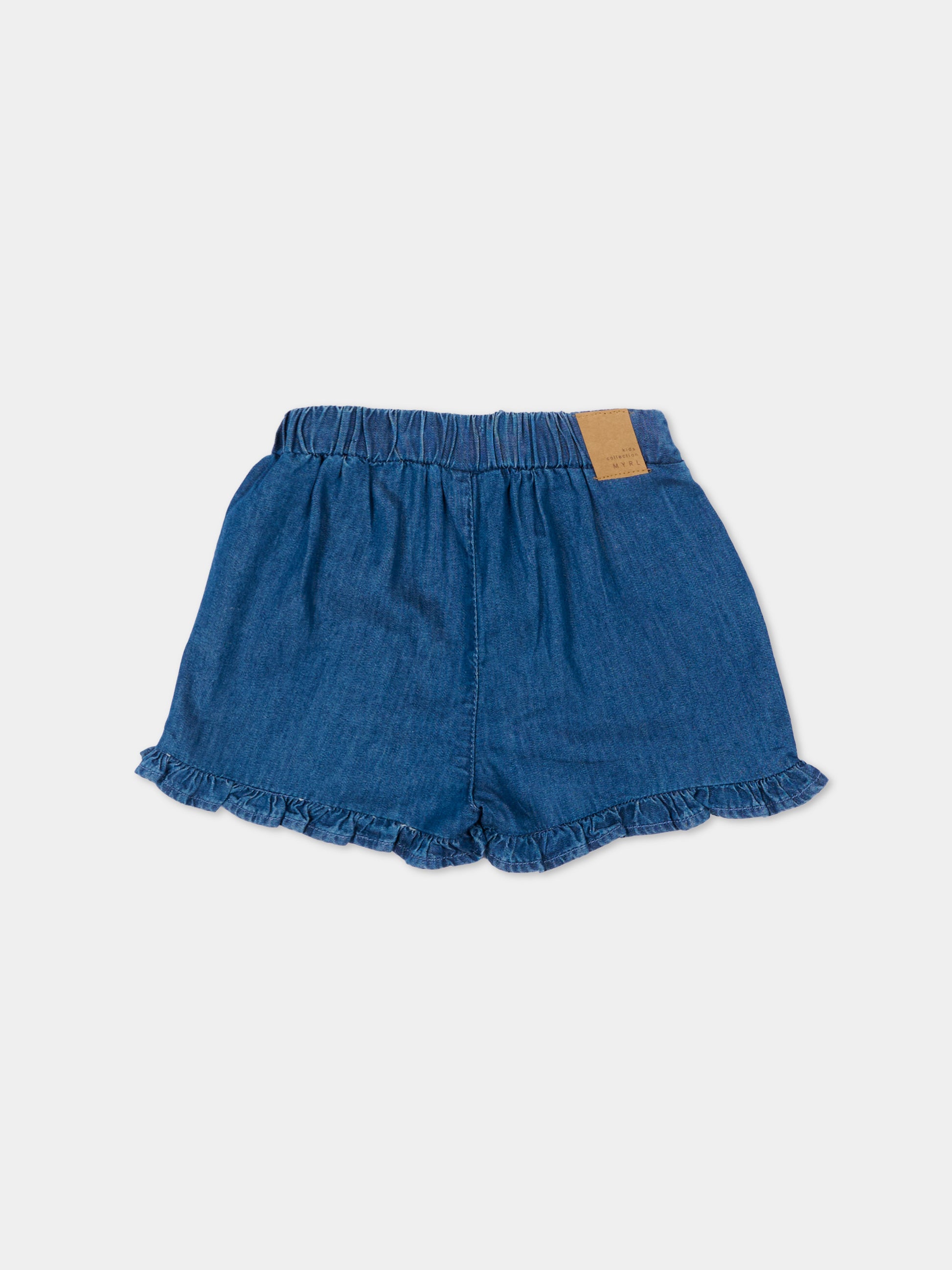 Shorts denim per neonata con ruches,Mayoral,1203 045