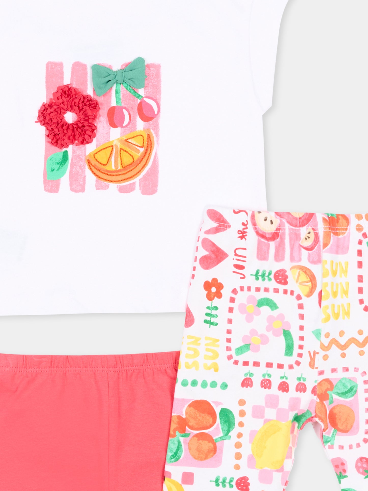 Completo sportivo rosa per neonata con frutta,Mayoral,1752 010