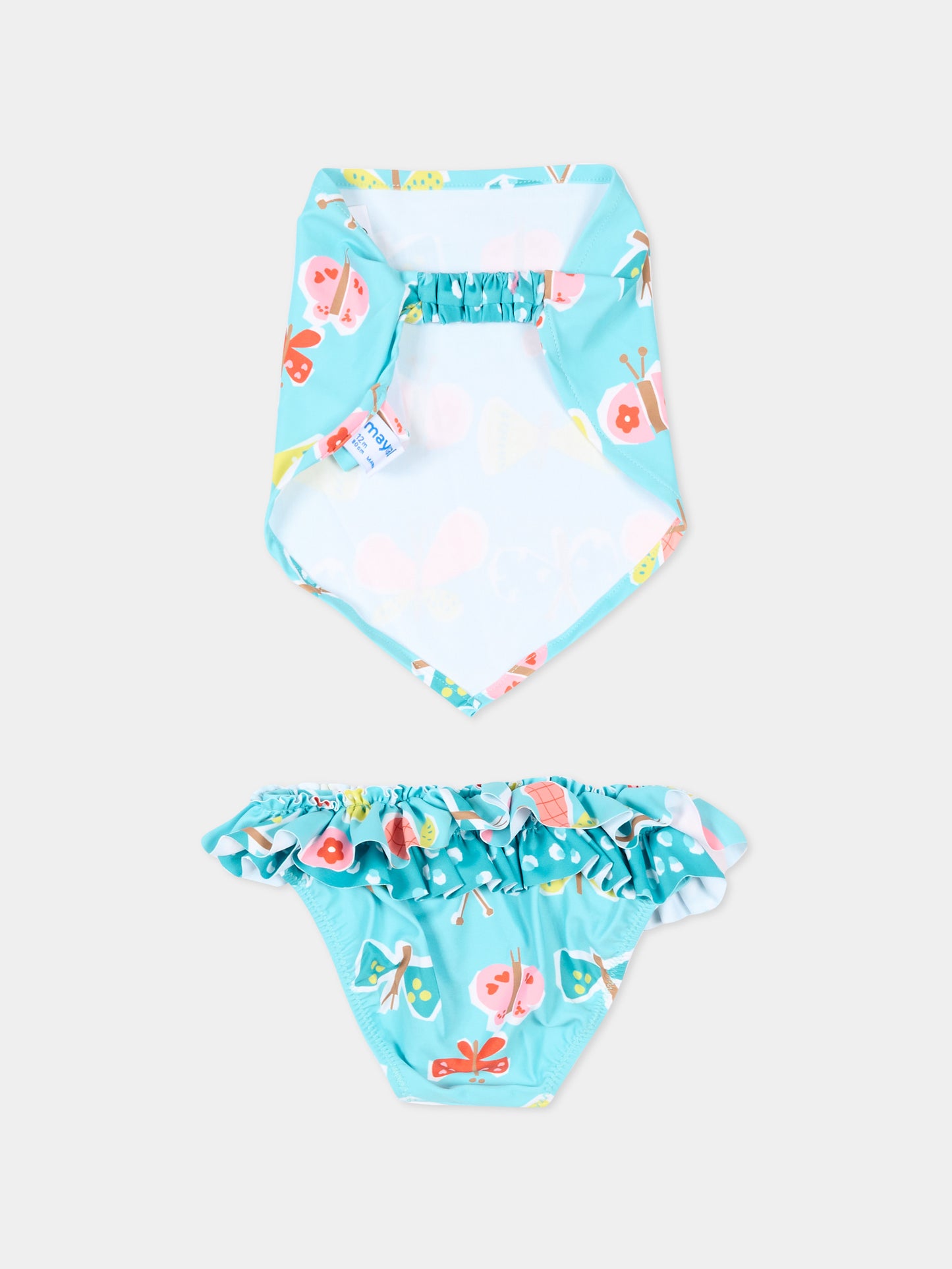 Slip e bikini azzurro per neonata con farfalle,Mayoral,1657 078