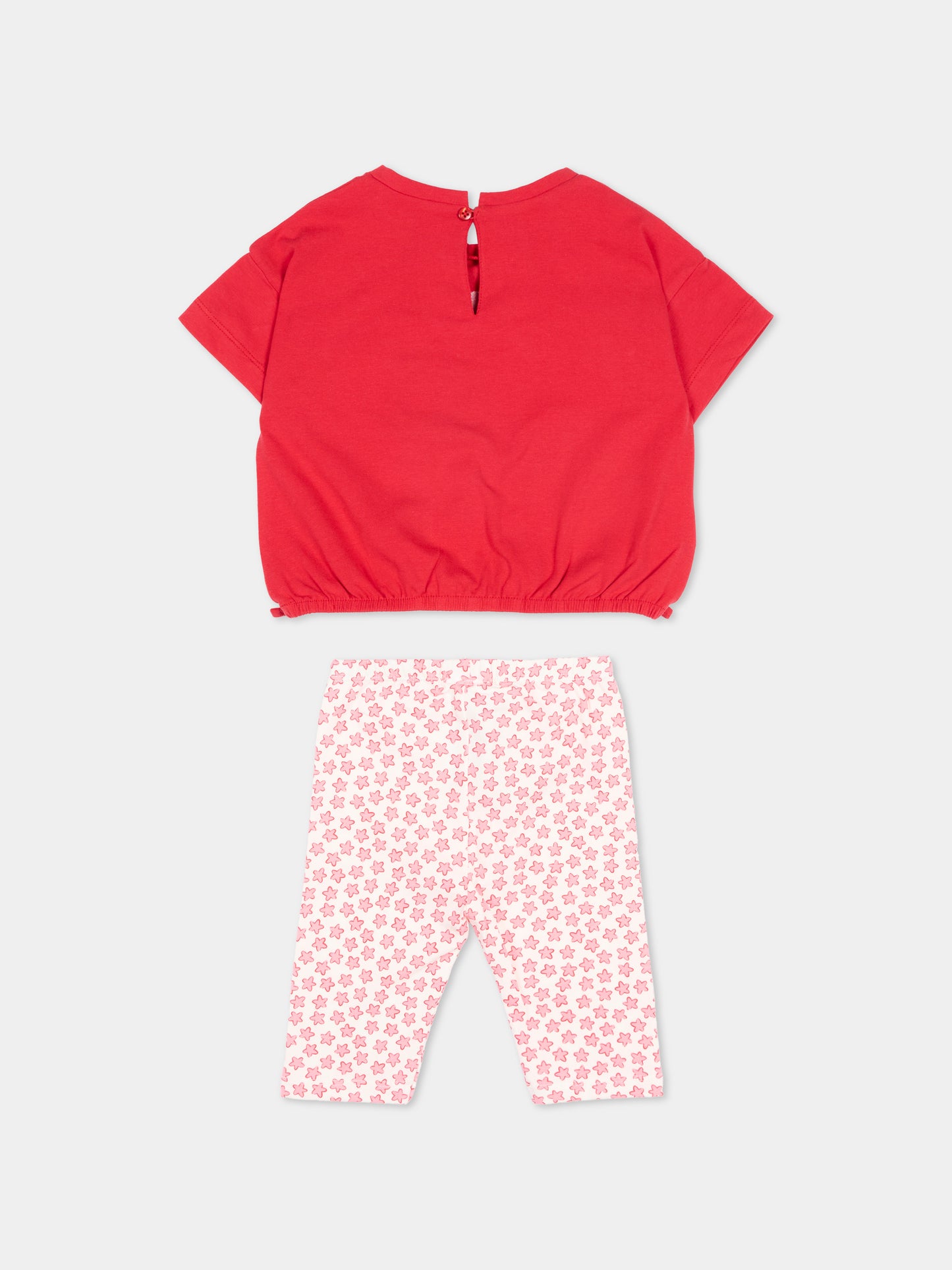 Completo sportivo rosso per neonata con stelle,Mayoral,1753 016