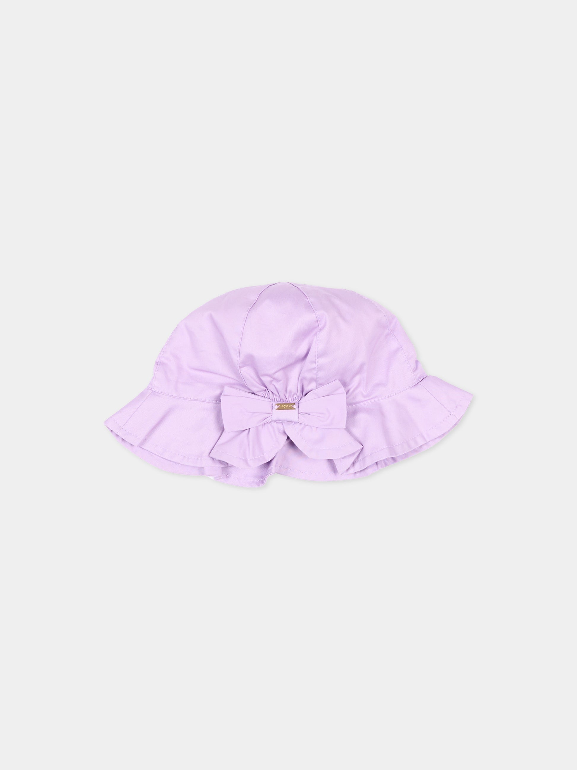 Cloche lilla per neonata con fiocco,Mayoral,10145 052