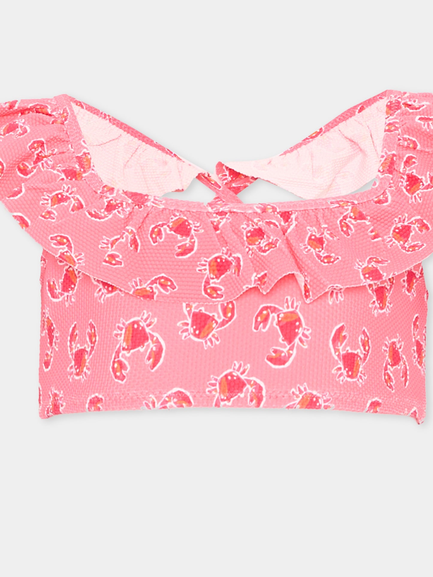 Slip e bikini rosa per bambina con granchi,Mayoral,3734 043
