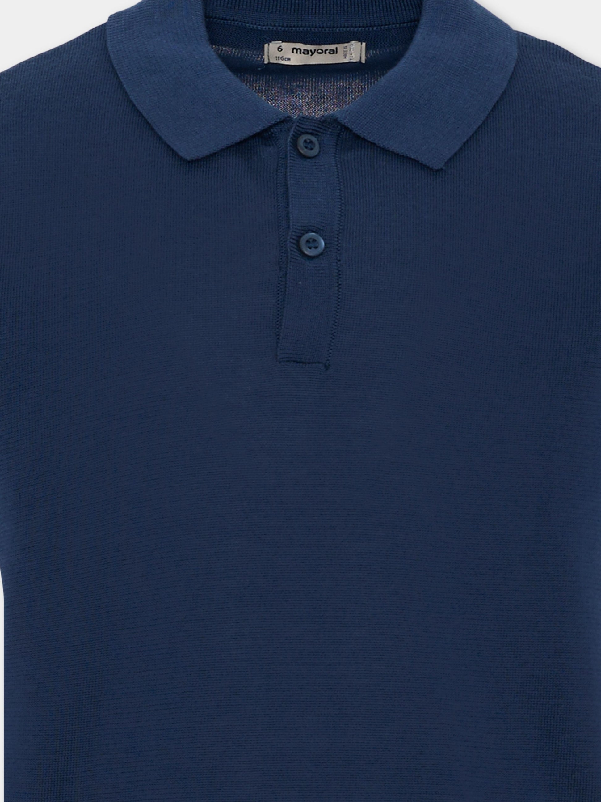 Polo in maglia blu per bambino,Mayoral,3106 093