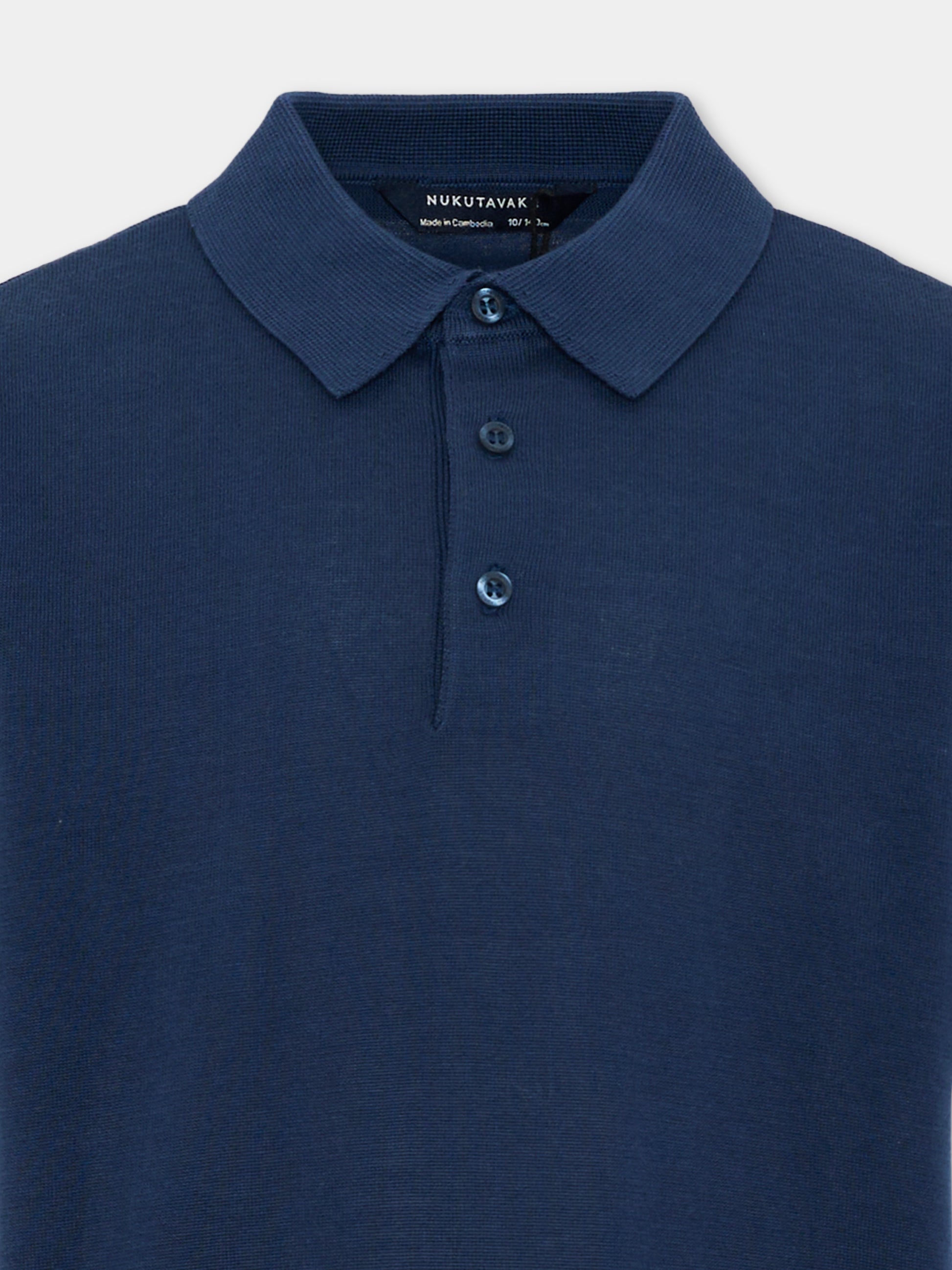 Polo blu per bambino in maglia fine,Mayoral,6162 048