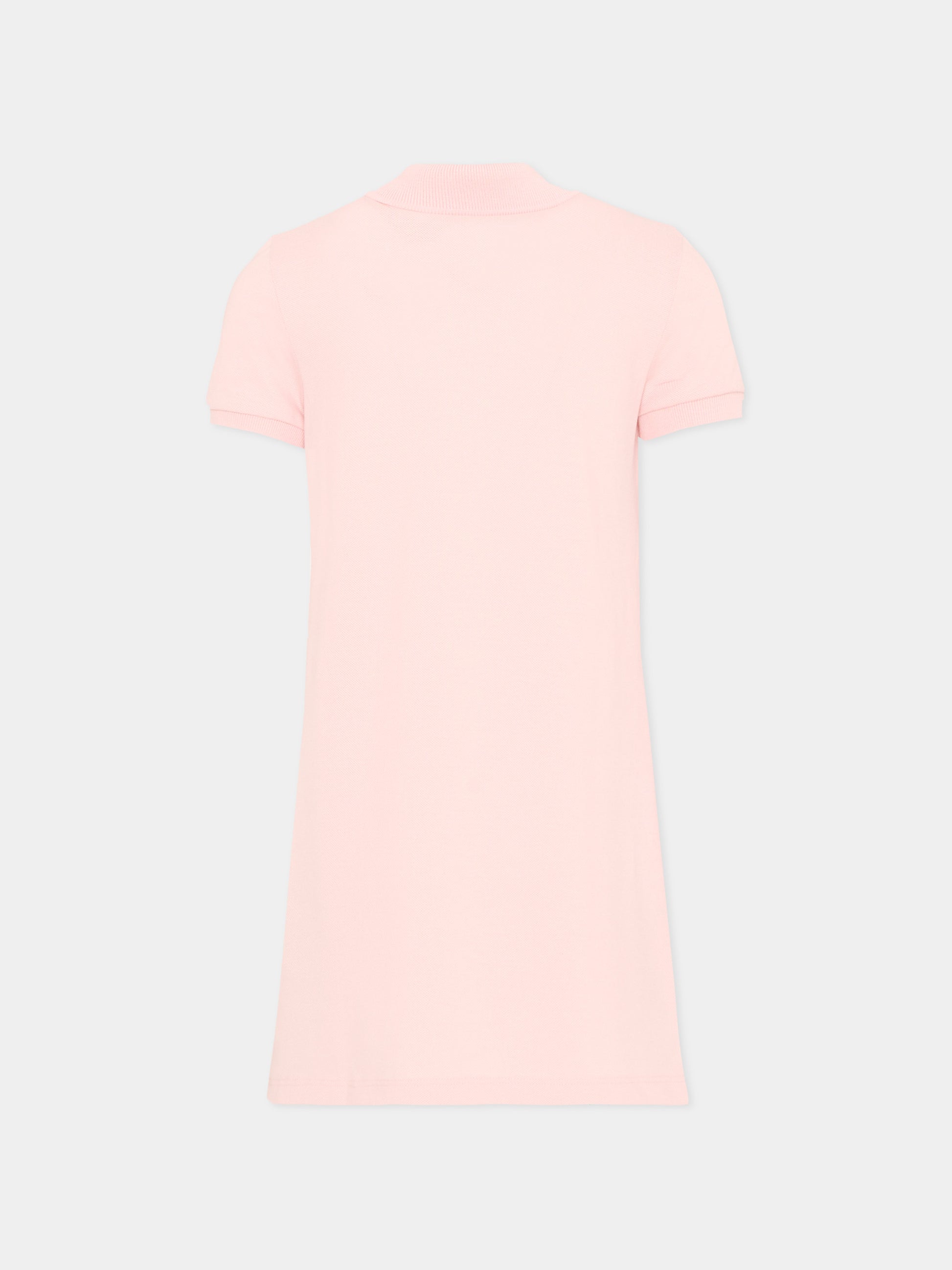 Vestito rosa per bambina con logo,Lacoste,7066 AL5