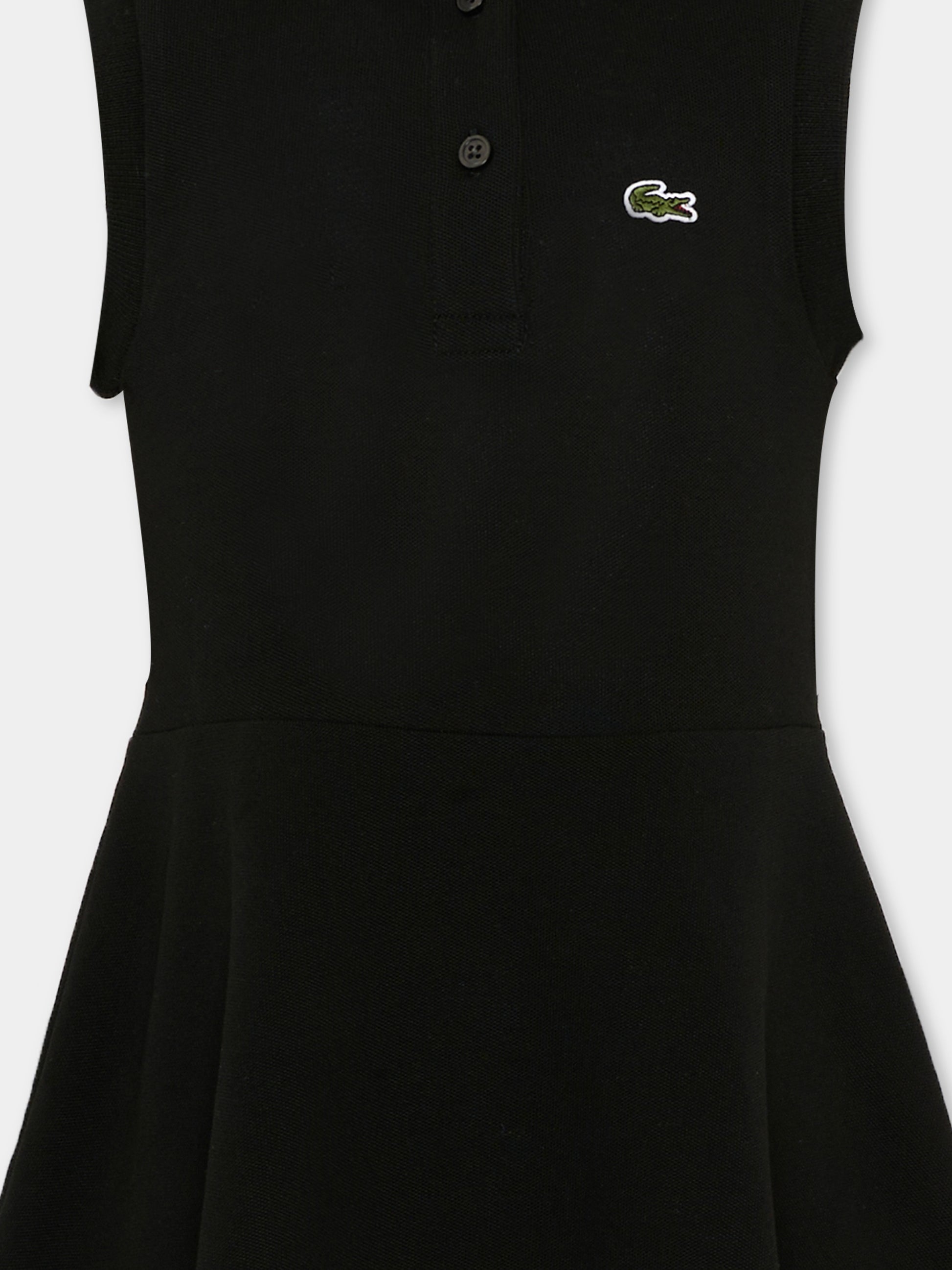 Vestito nero per bambina con logo,Lacoste,7496 K96