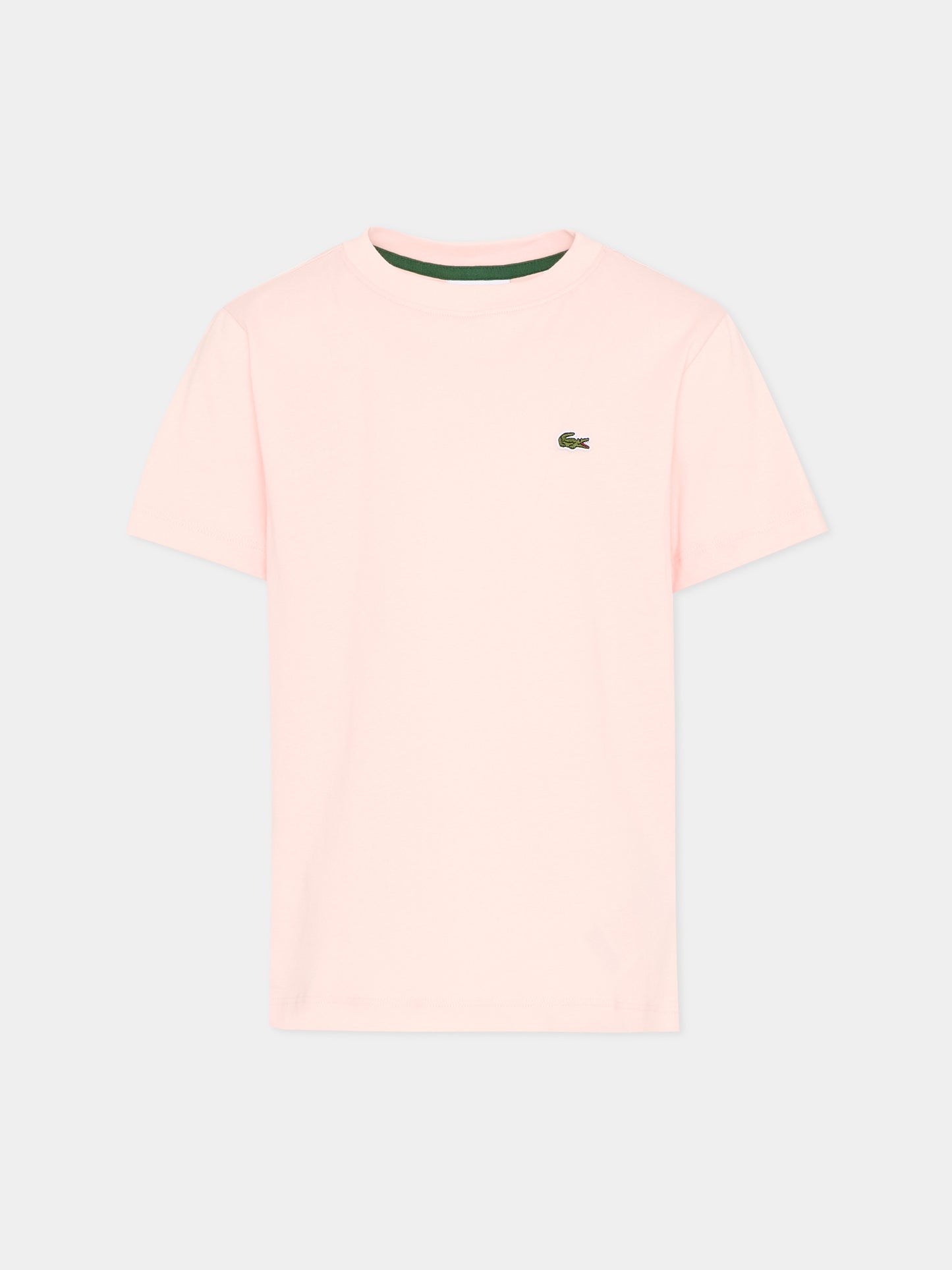 T-Shirt rosa per bambina con logo,Lacoste,7025 AL5
