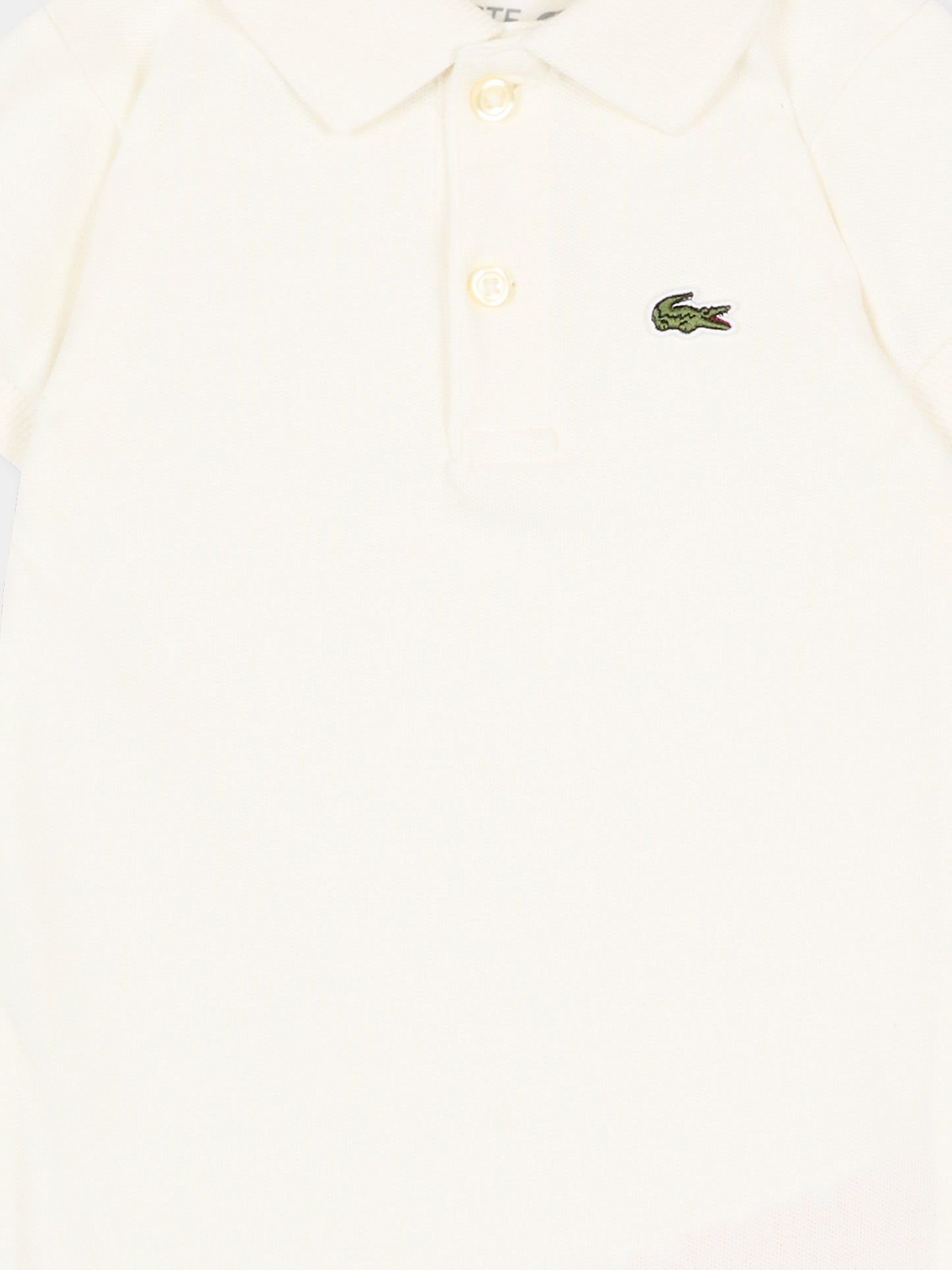 Pagliaccetto avorio per neonato con logo,Lacoste,7455 70V