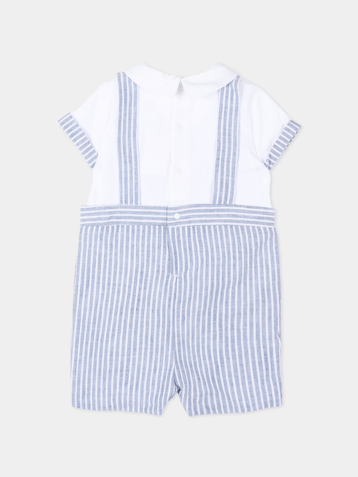 Tutina celeste per neonato a righe,Patachou,PAP MC4233146 360