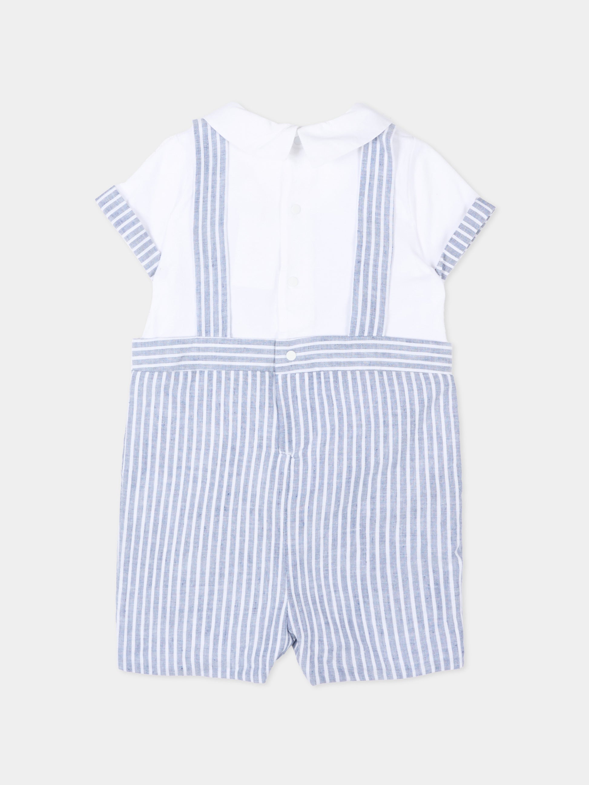 Tutina celeste per neonato a righe,Patachou,PAP MC4233146 360