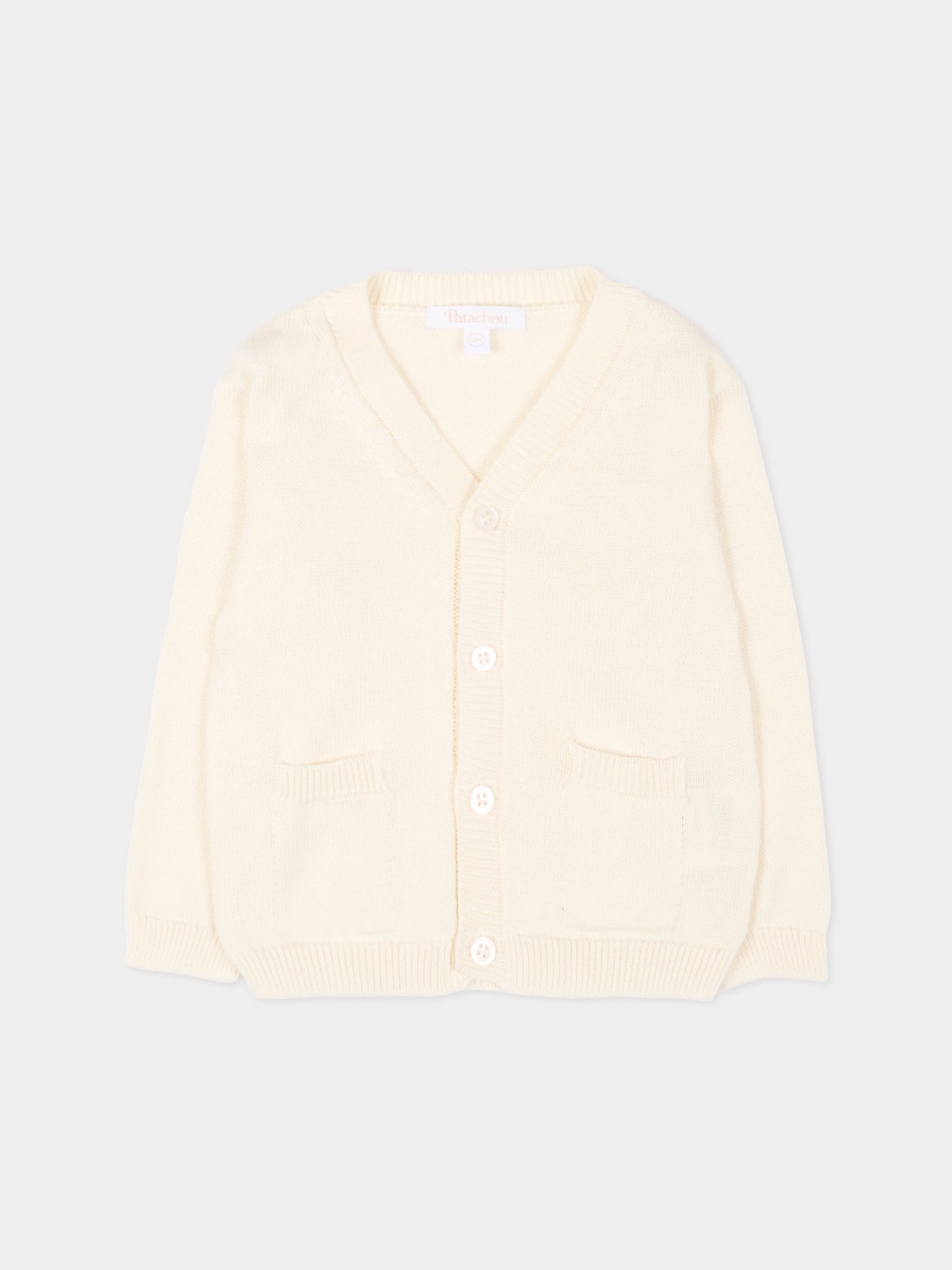 Cardigan avorio per neonato,Patachou,PAP CA4233390 060