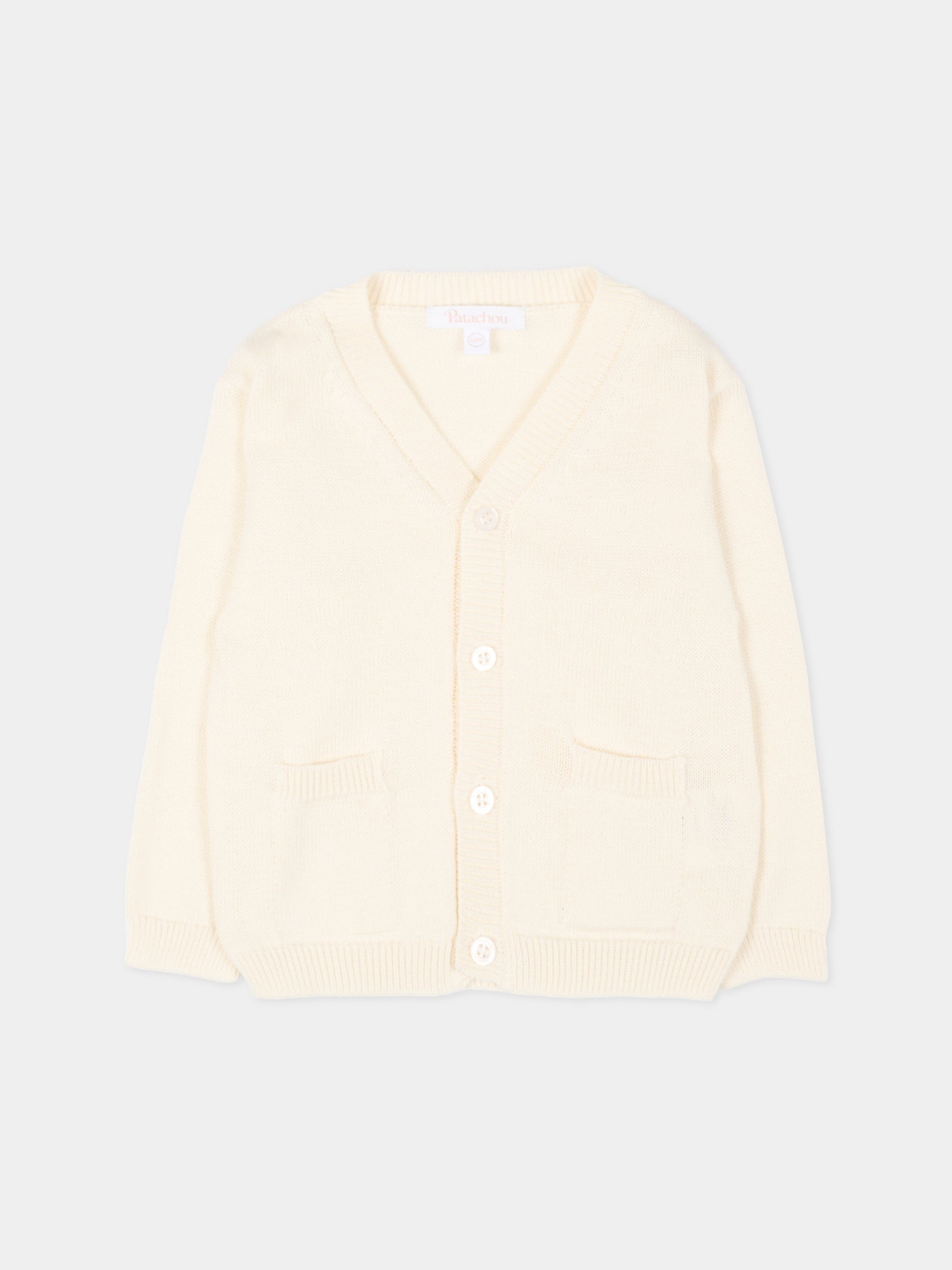 Cardigan avorio per neonato,Patachou,PAP CA4233390 060