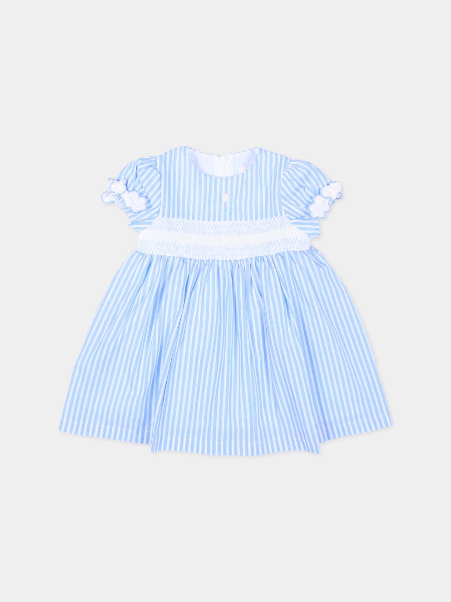 Vestito blu a righe per neonata,Patachou,PAP VET4233266 303