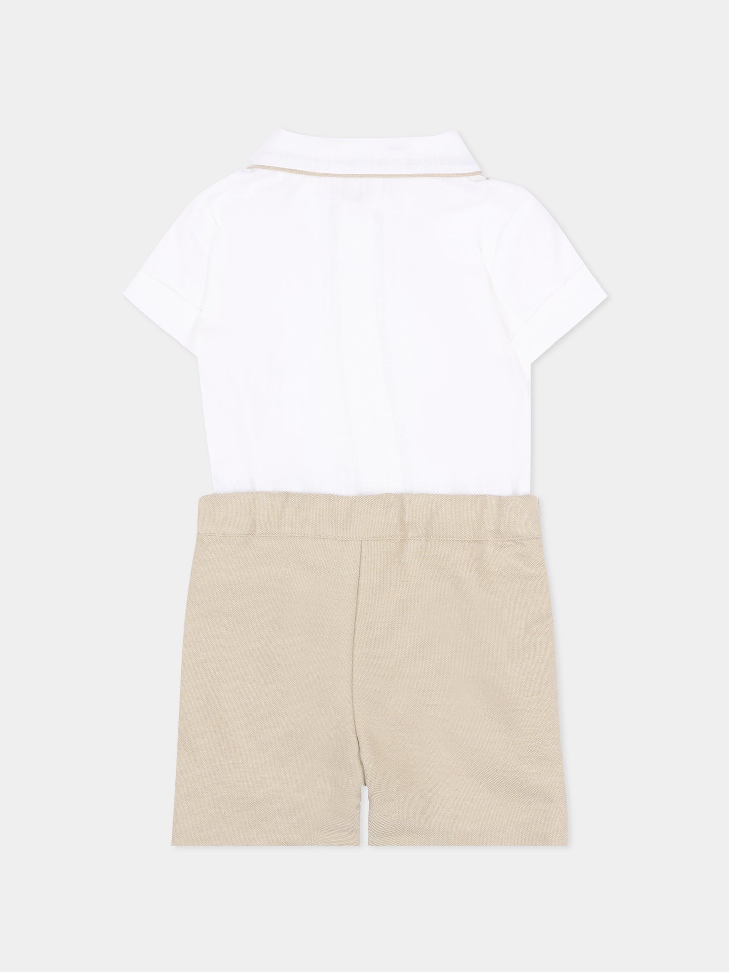 Completo elegante beige per neonato,Patachou,PAP CON4233396 061