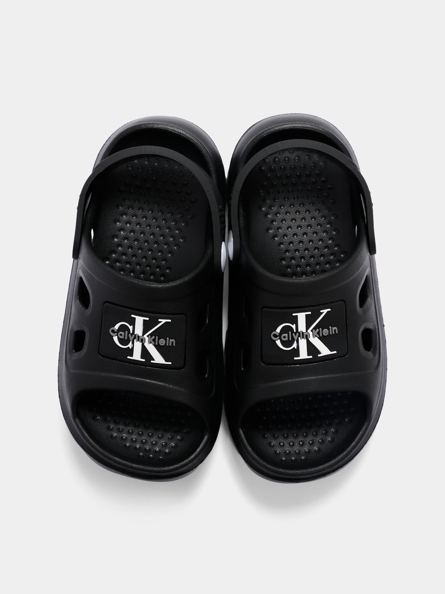 Sandali neri per bambini con logo,Calvin Klein Kids,V1XF 83326 0083999