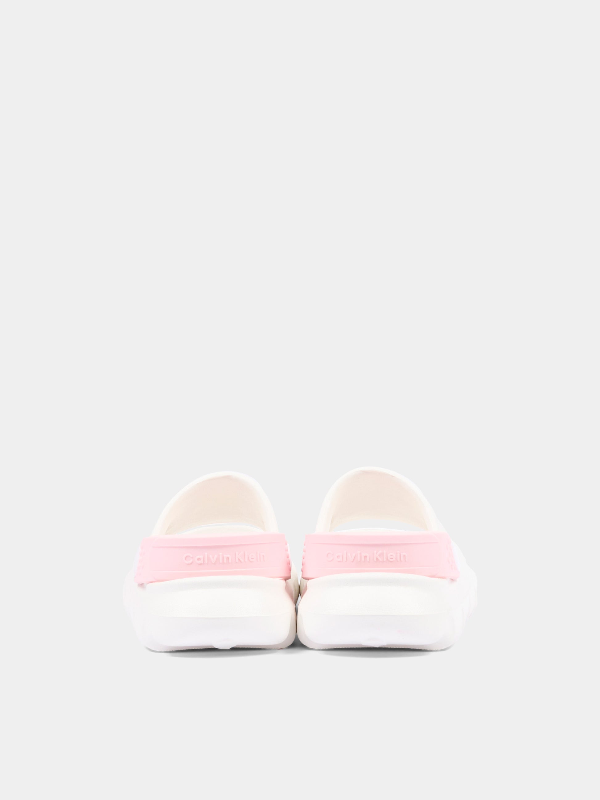 Sandali bianchi per bambina con logo,Calvin Klein Kids,V1AF 83264 0083A704