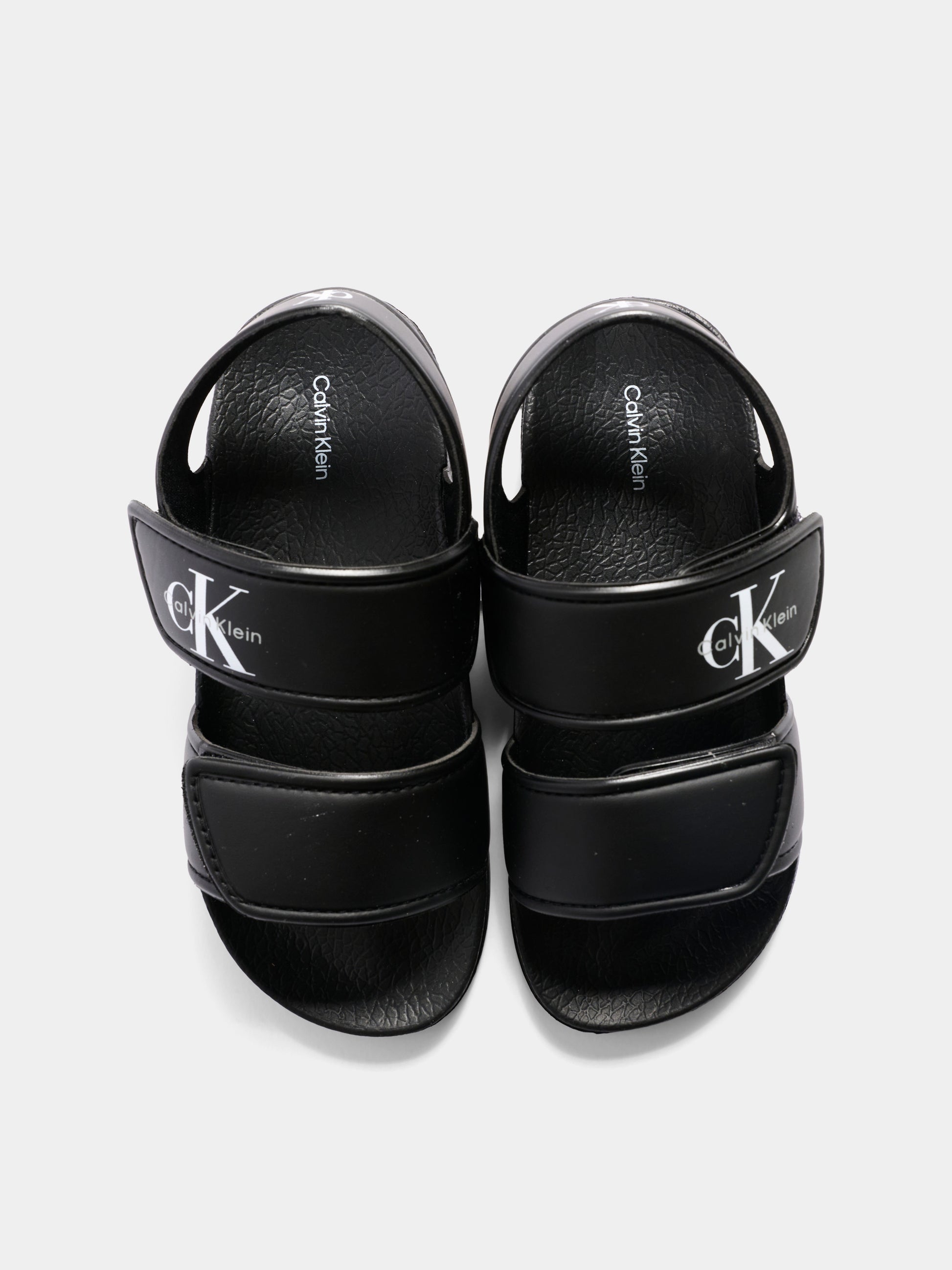 Sandali neri per bambini con logo,Calvin Klein Kids,V1XF 83330 1172999