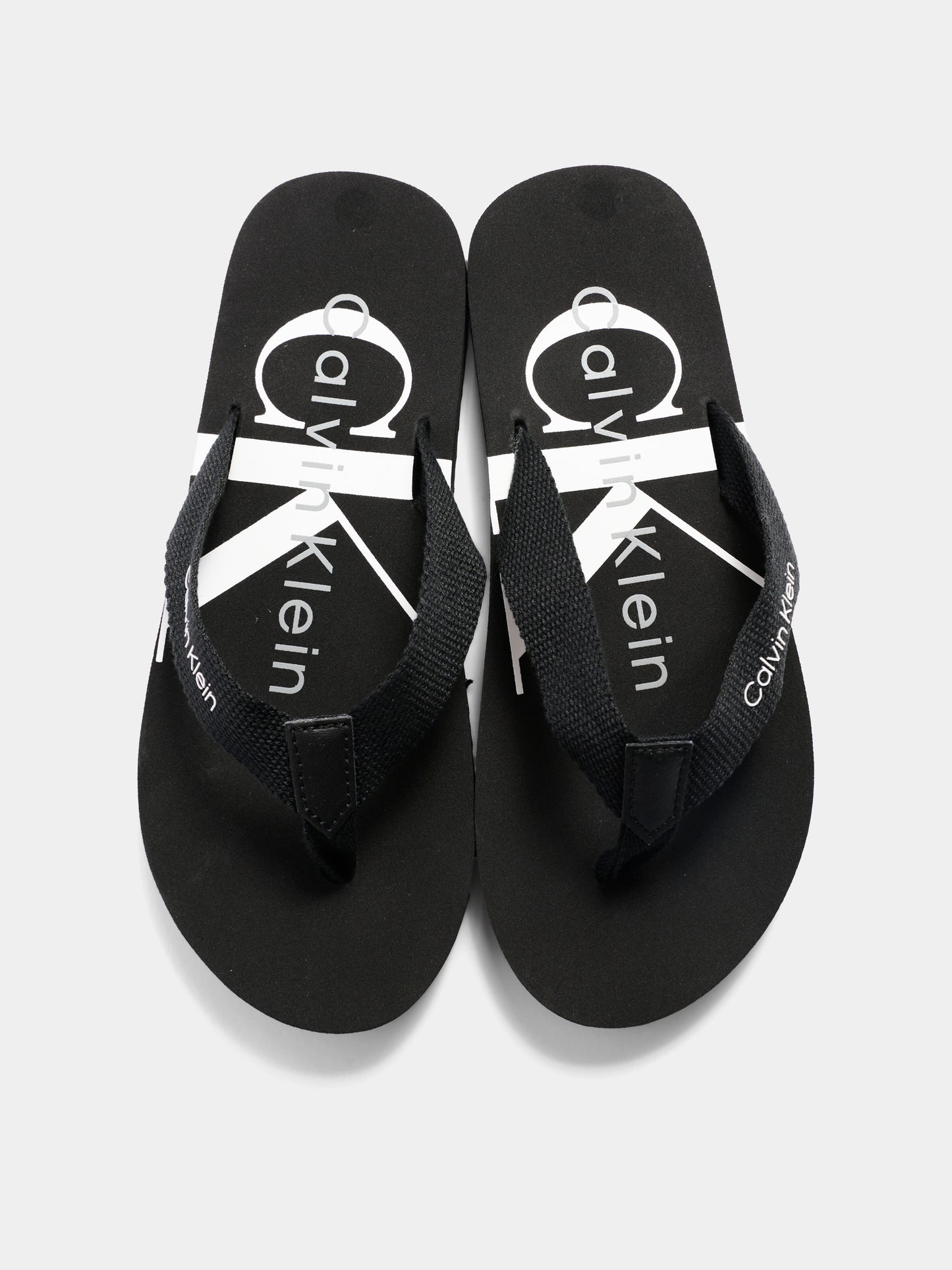 Infradito nere per bambini con logo,Calvin Klein Kids,V3X8 83332 0058999