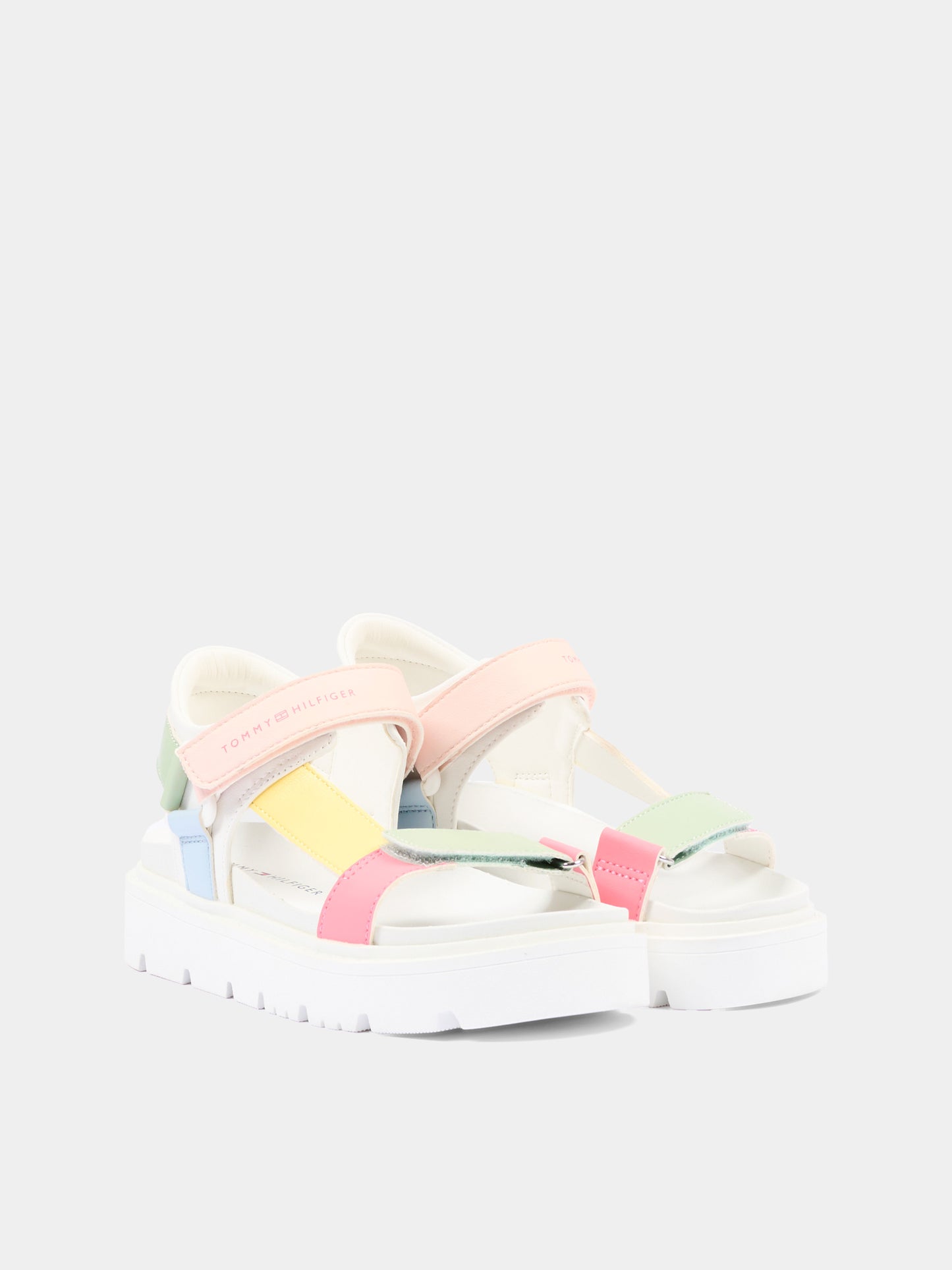 Sandali multicolor per bambina con logo,Tommy Hilfiger Junior,T3A2 34286 0326Y913