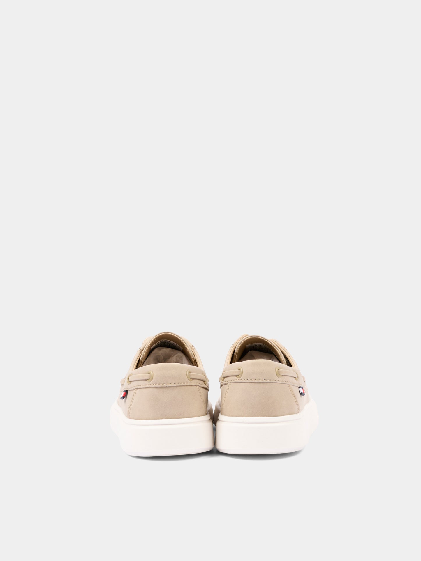 Mocassini beige per bambino con logo,Tommy Hilfiger Junior,T3B4 34352 0315500