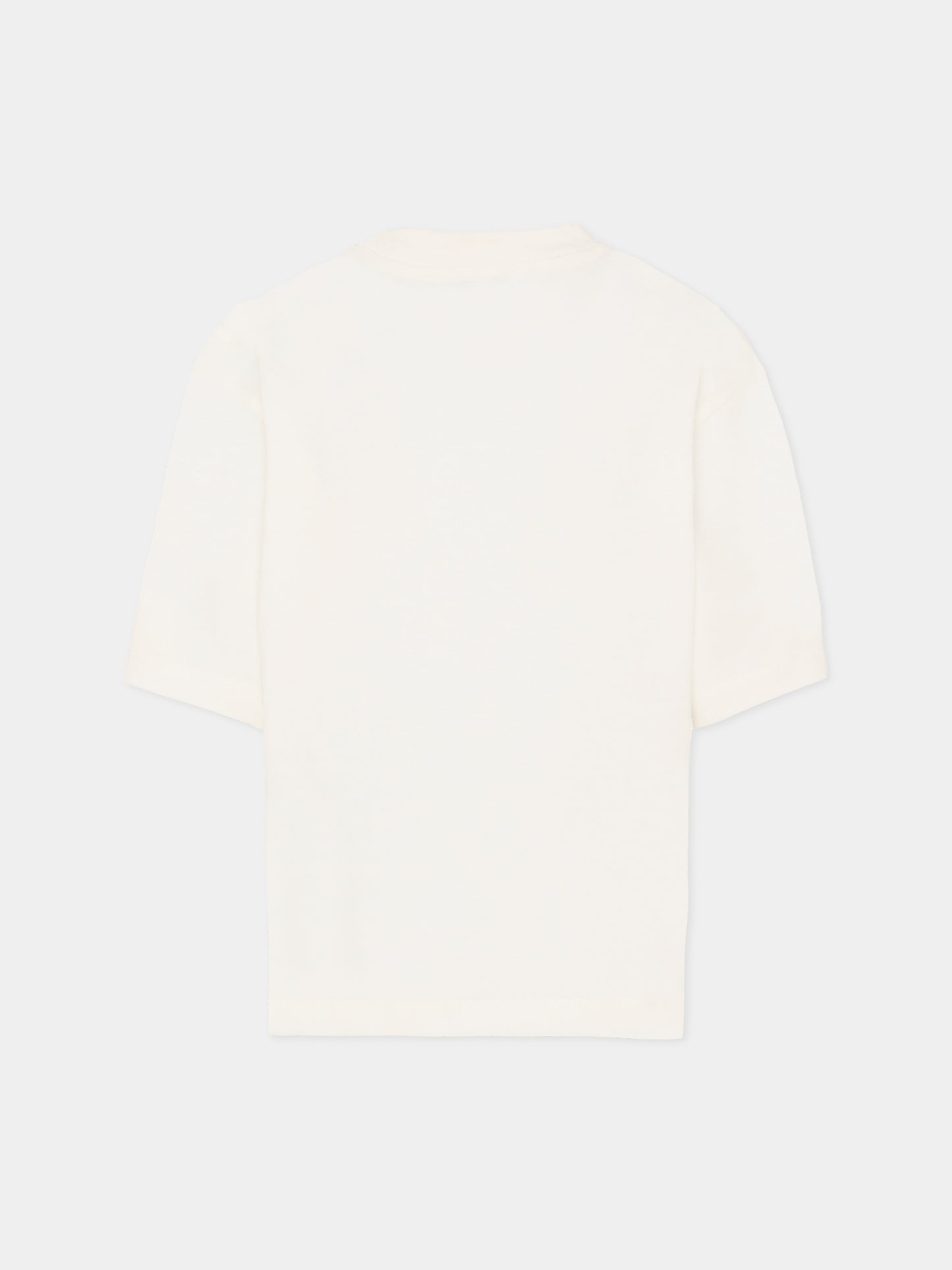 T-shirt bianca per bambini con nuvola gialla,Ghayme,F5GAJUTH006 002