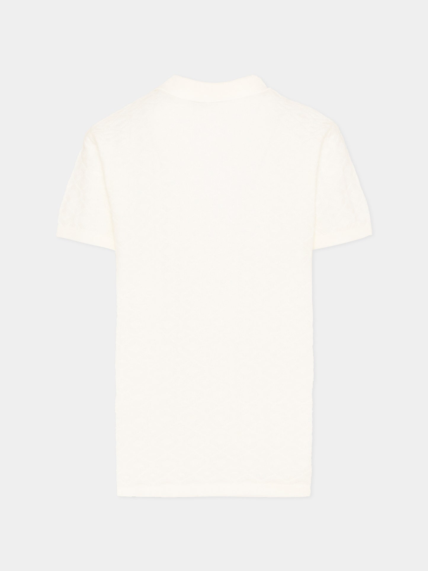 Polo bianca per bambino con levriero,Trussardi Junior,TBP26081PO OFF-WHITE