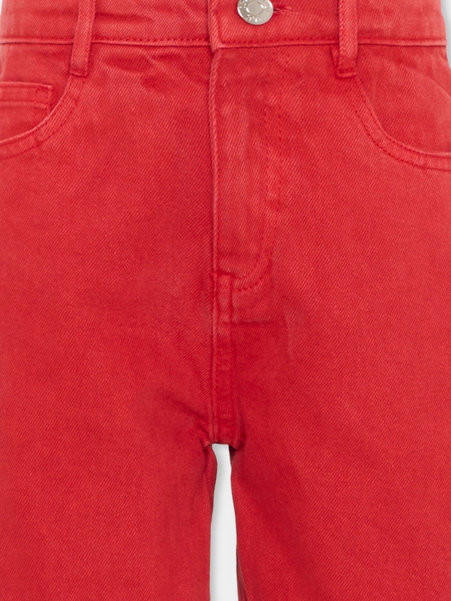 Shorts rossi per bambino in denim,Trussardi Junior,TBP26022BE RED LYCHEE