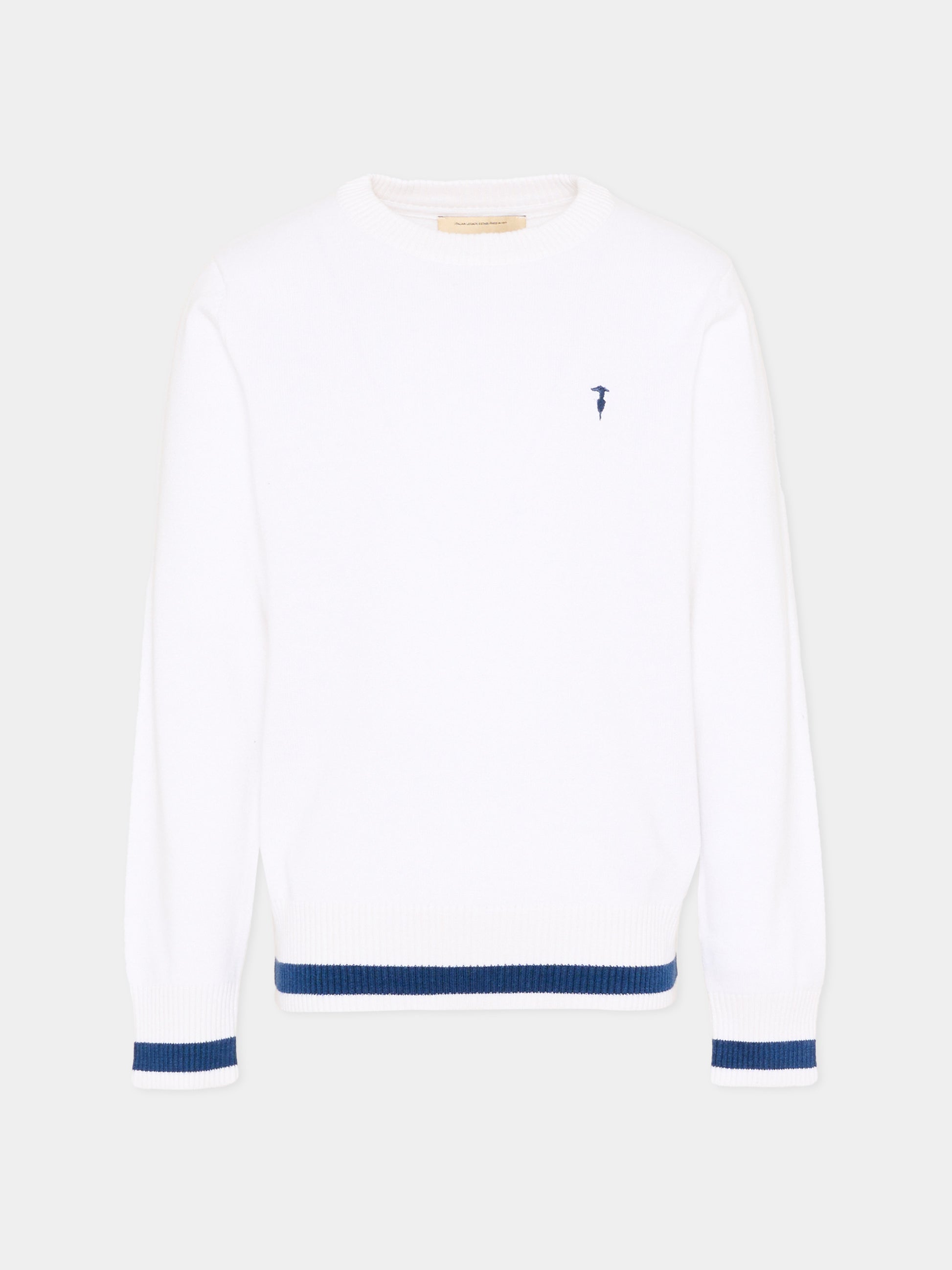 Maglione bianco per bambino con levriero,Trussardi Junior,TBP26005MA WHITE OPTICAL