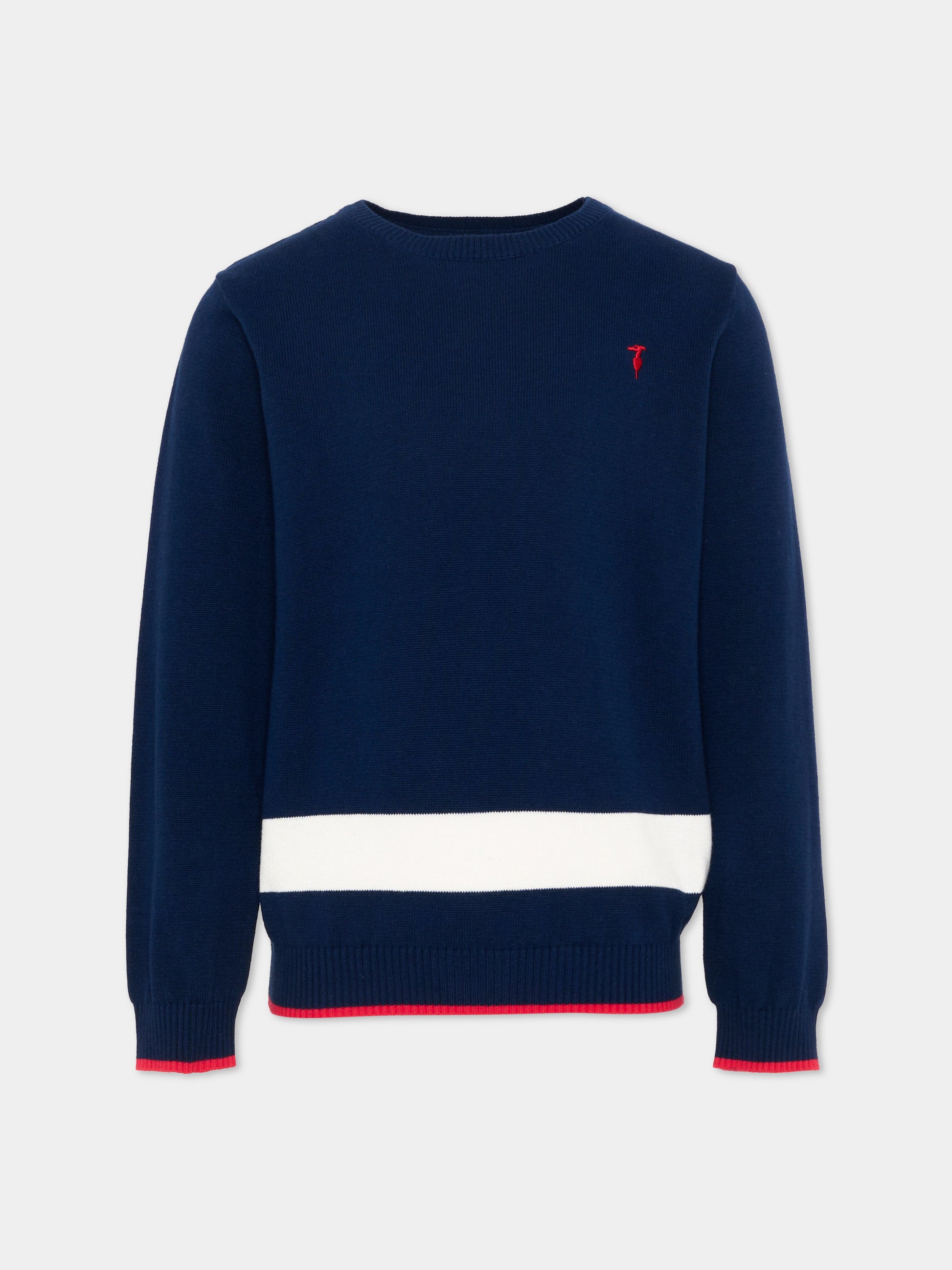 Maglione blu per bambino con levriero,Trussardi Junior,TIP26099MA BLUE ESTATE