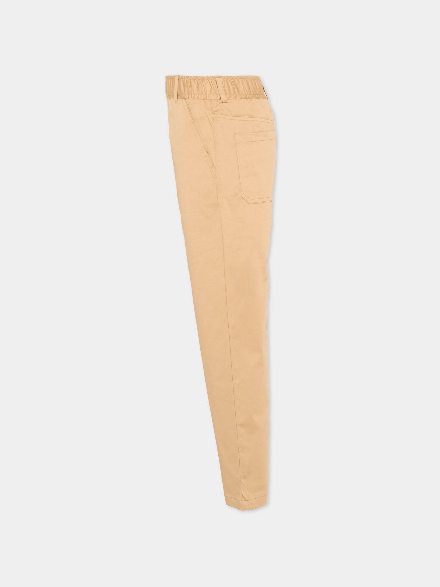 Pantaloni beige per bambino con levriero,Trussardi Junior,TIP26050PA BROWN MACCHIATO