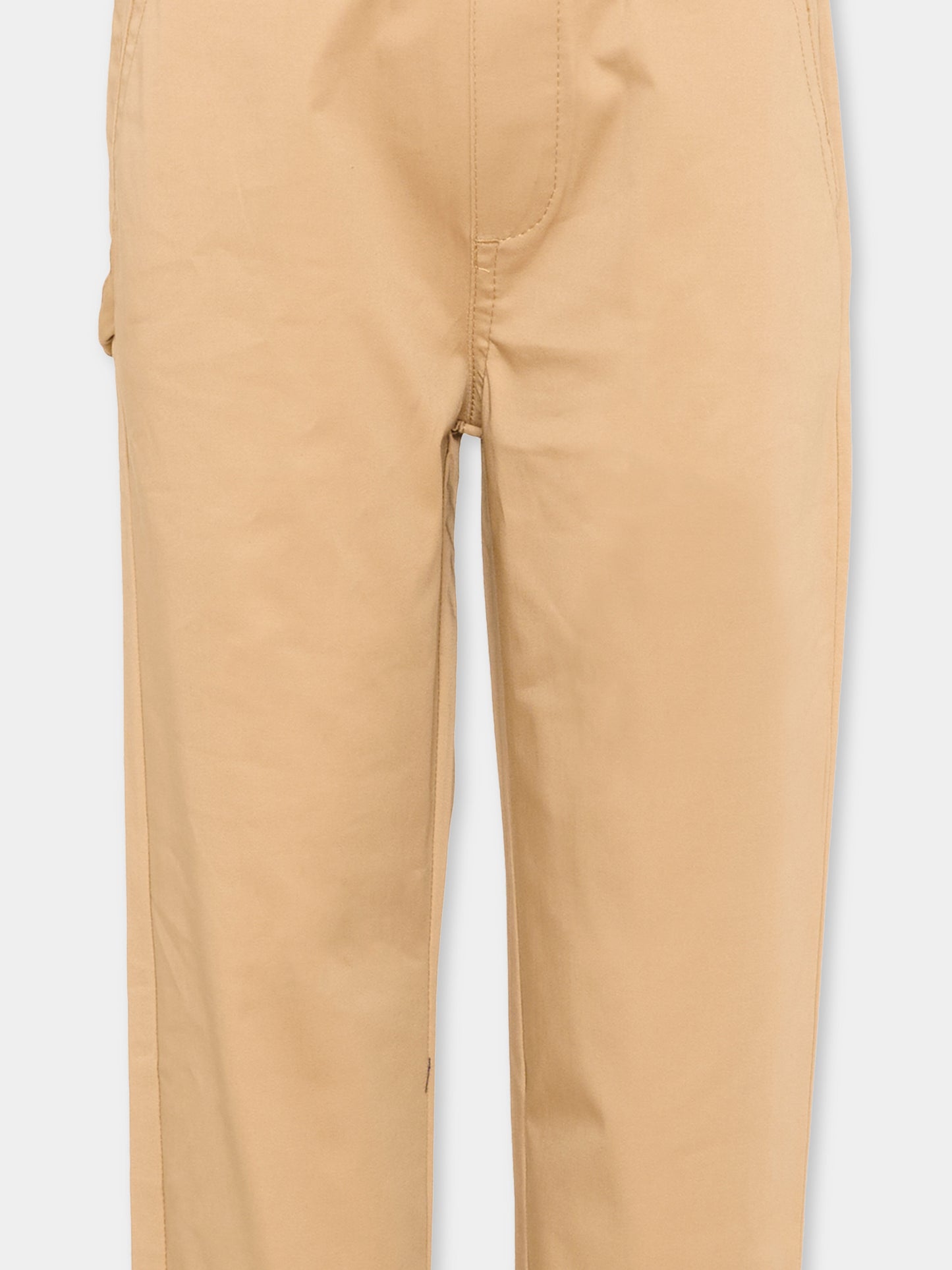 Pantaloni beige per bambino con levriero,Trussardi Junior,TIP26050PA BROWN MACCHIATO