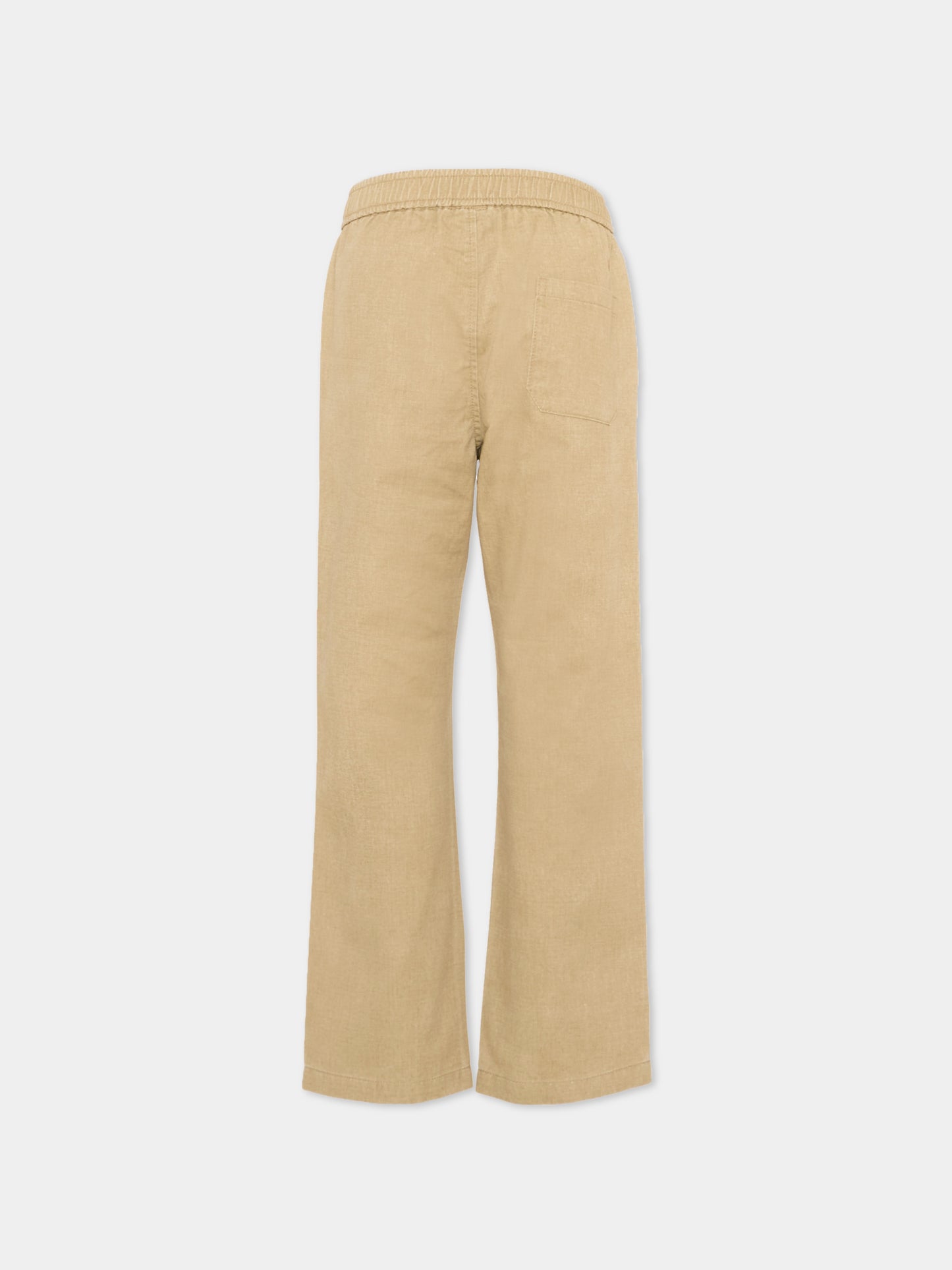 Pantalone marrone per bambino con levriero,Trussardi Junior,TIP26062PA BROWN INCENSE