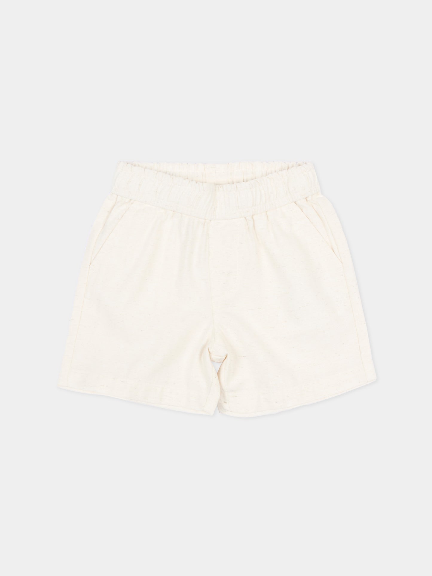 Shorts eleganti avorio per neonato con levriero,Trussardi Junior,TIP26063BE BEIGE NEW ECRU