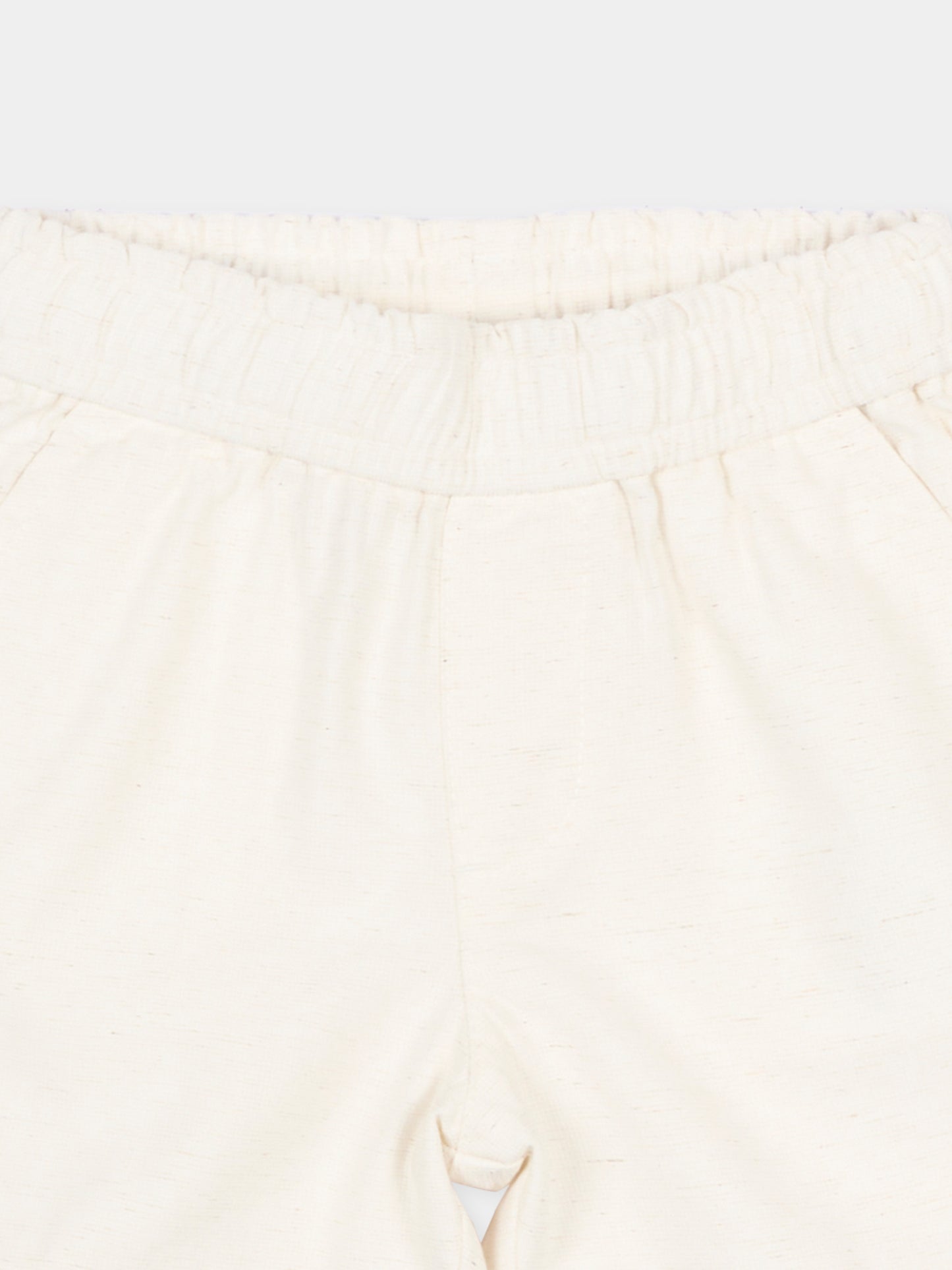 Shorts eleganti avorio per neonato con levriero,Trussardi Junior,TIP26063BE BEIGE NEW ECRU