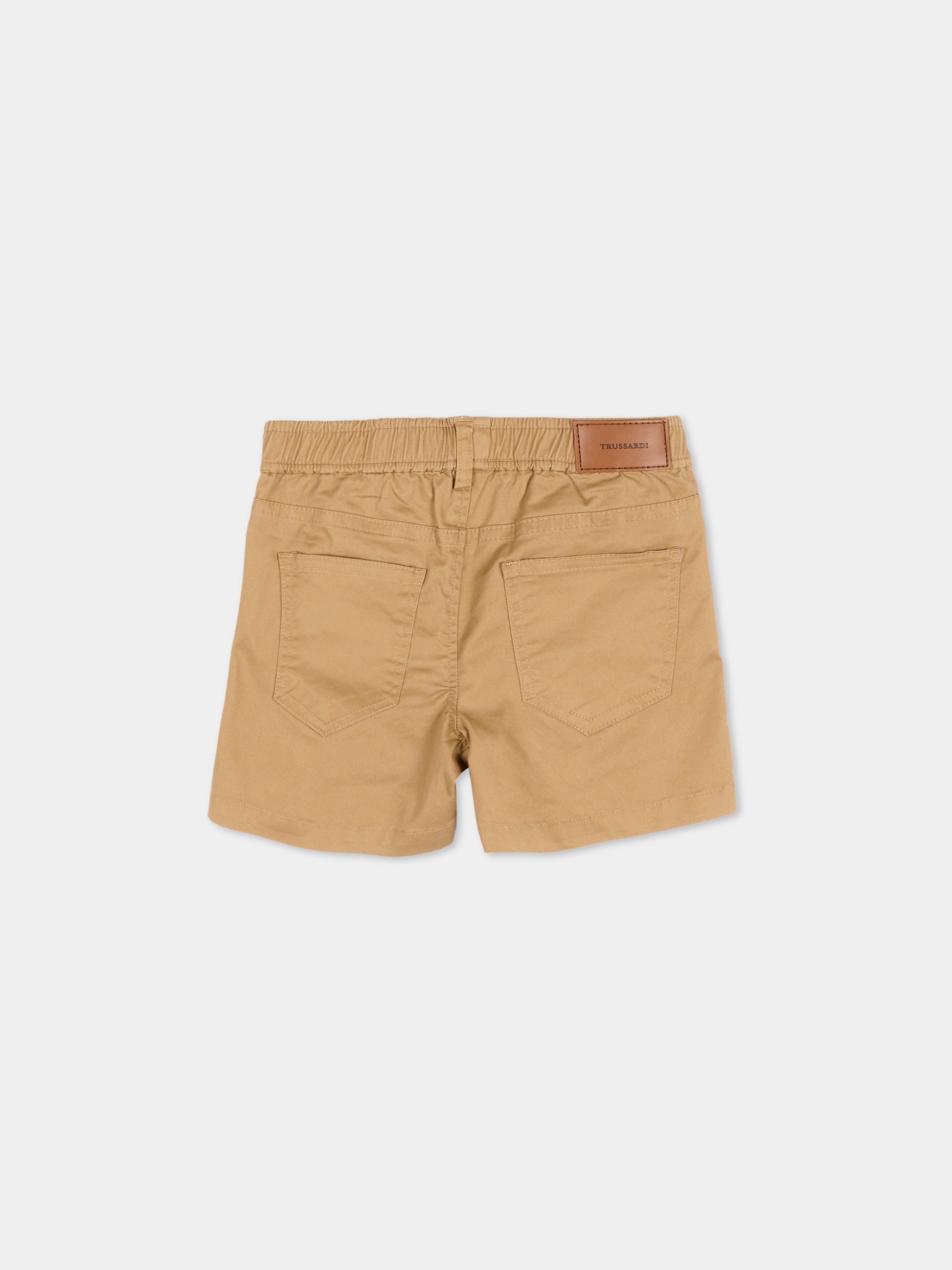 Shorts marroni per neonato,Trussardi Junior,TIP26074BE BROWN MACCHIATO