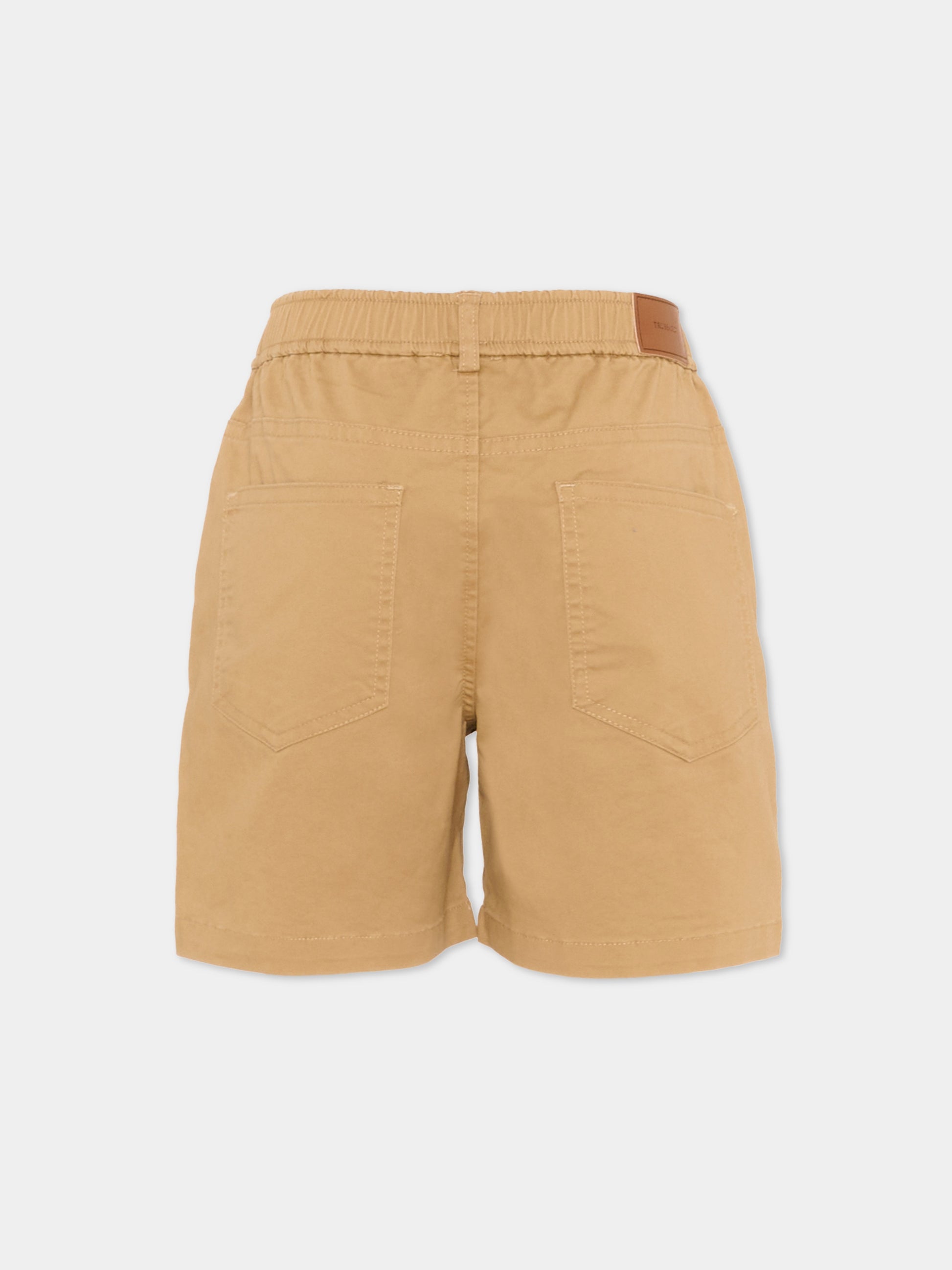 Shorts marroni per bambino,Trussardi Junior,TIP26074BE BROWN MACCHIATO
