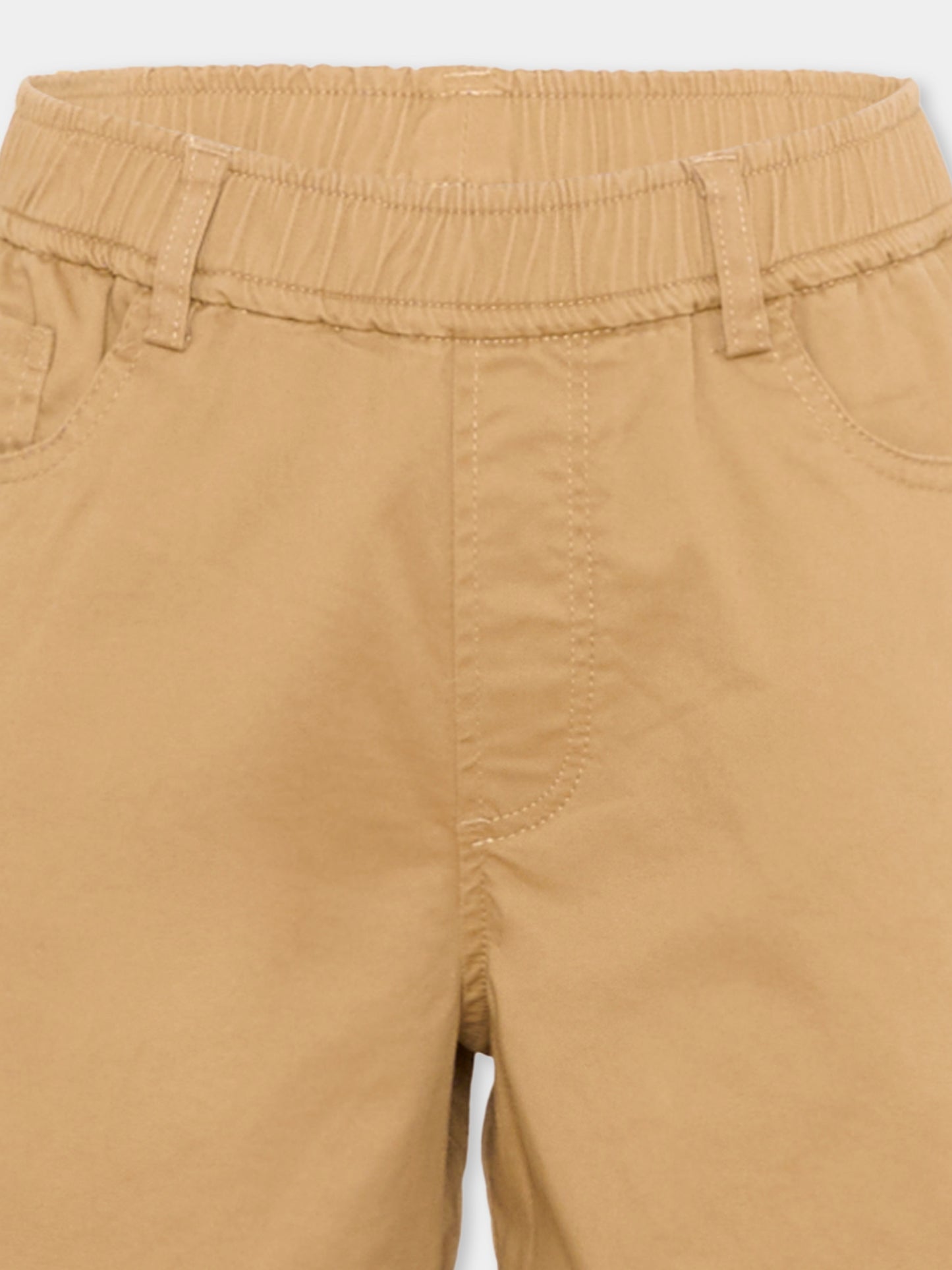 Shorts marroni per bambino,Trussardi Junior,TIP26074BE BROWN MACCHIATO