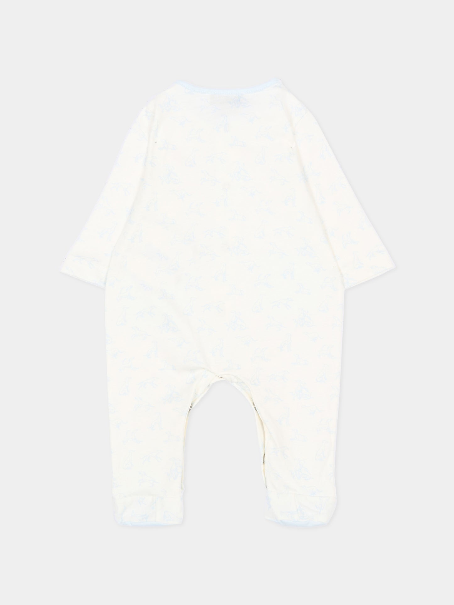 Set tutina avorio per neonato con levrieri,Trussardi Junior,TLP26003TU WHITE