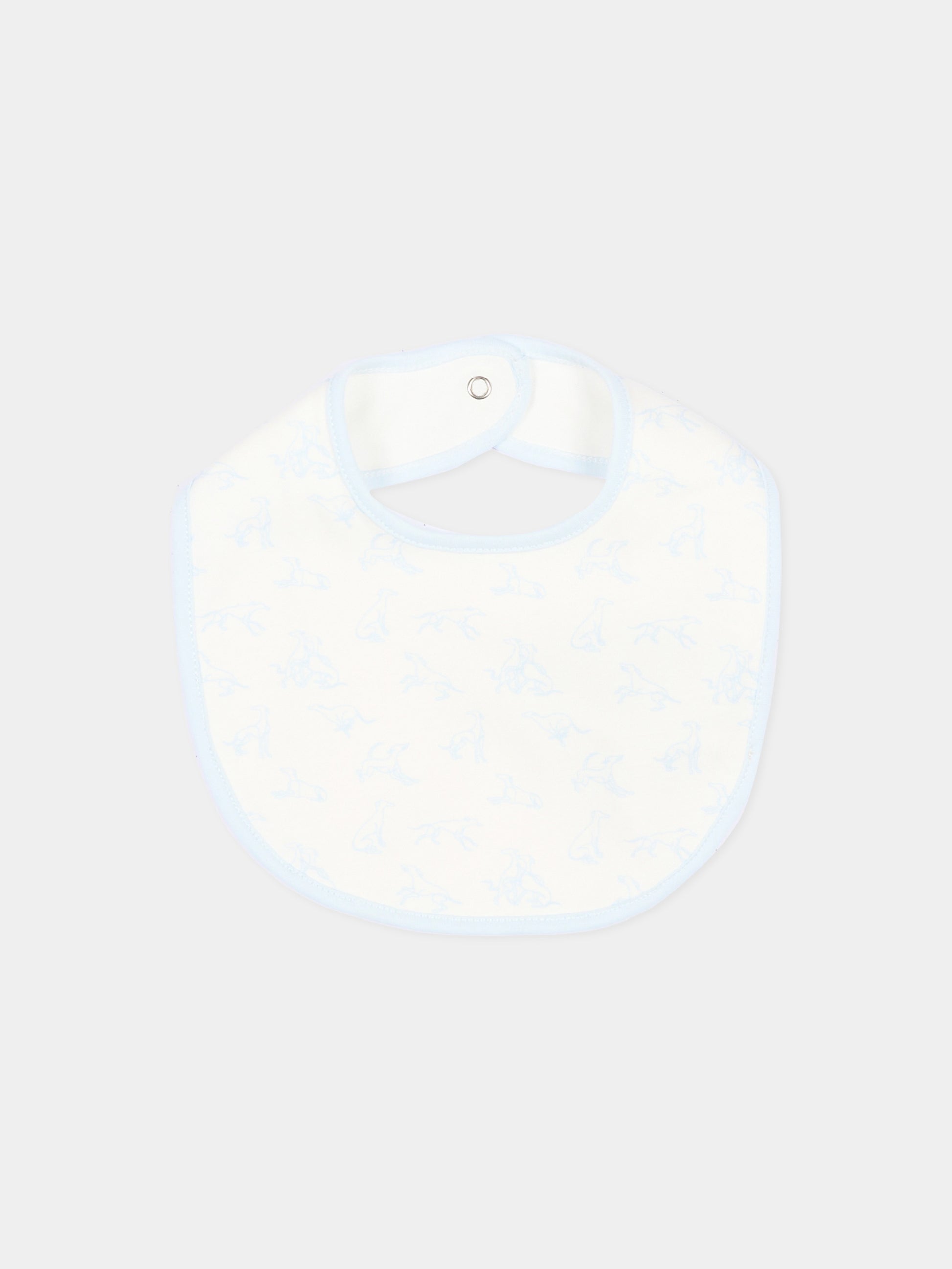 Set tutina avorio per neonato con levrieri,Trussardi Junior,TLP26003TU WHITE