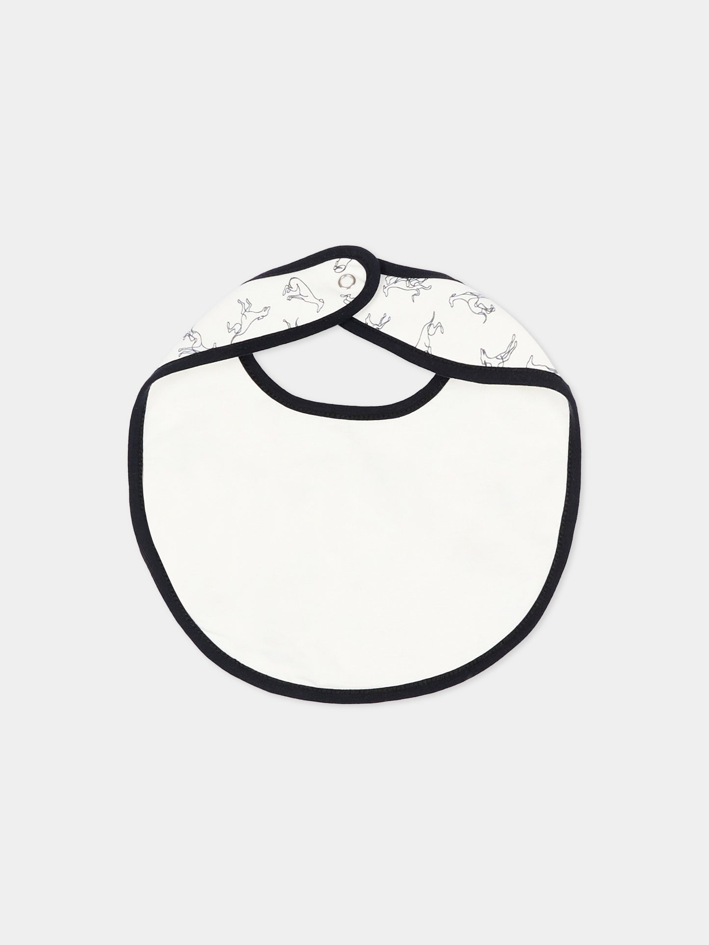 Set tutina bianco per neonato con levrieri,Trussardi Junior,TLP26003TU WHITE BLUE