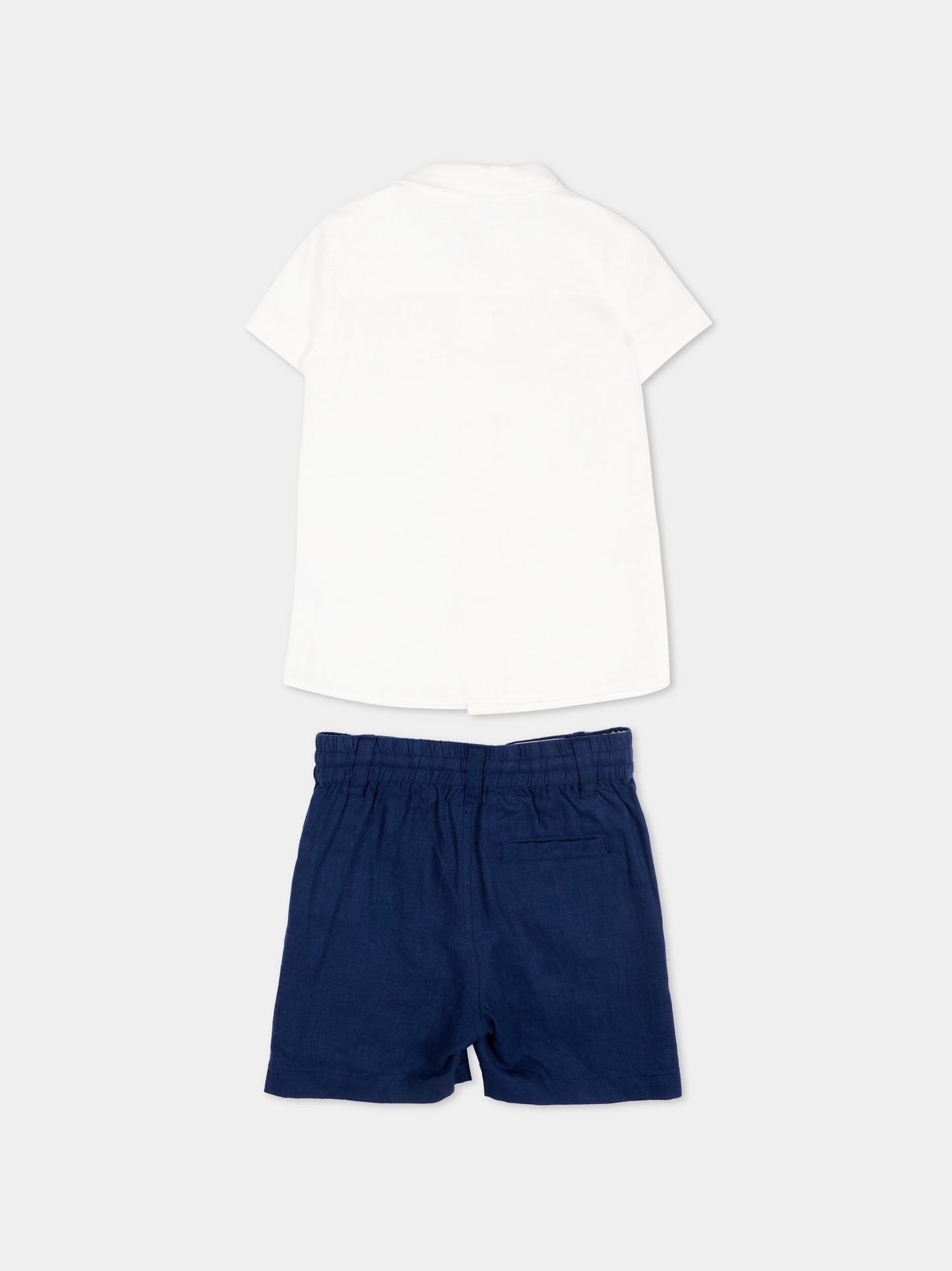 Completo elegante bianco per neonato,Trussardi Junior,TIP26158CL WHITE