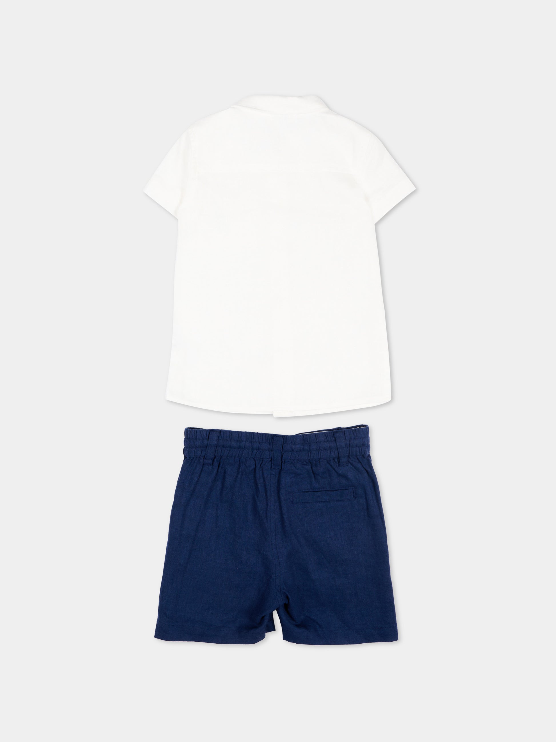 Completo elegante bianco per neonato,Trussardi Junior,TIP26158CL WHITE